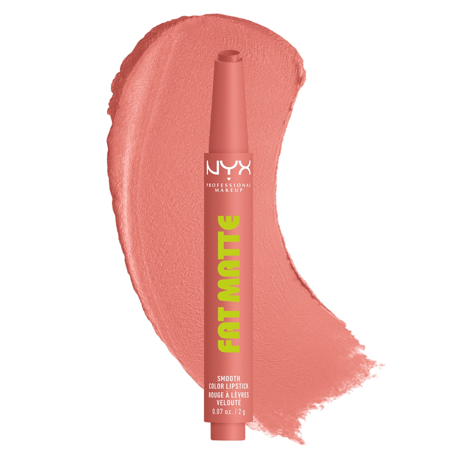 NYX Professional Makeup Fat Matte Smooth Color Lipstick 2g (Various Shades) - Cashmere Cutie