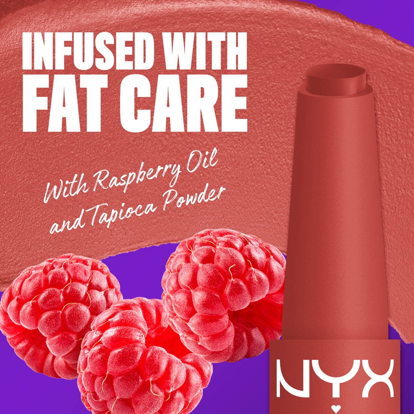 NYX Professional Makeup Fat Matte Smooth Color Lipstick 2g (Various Shades) - Mauve Cloud 2