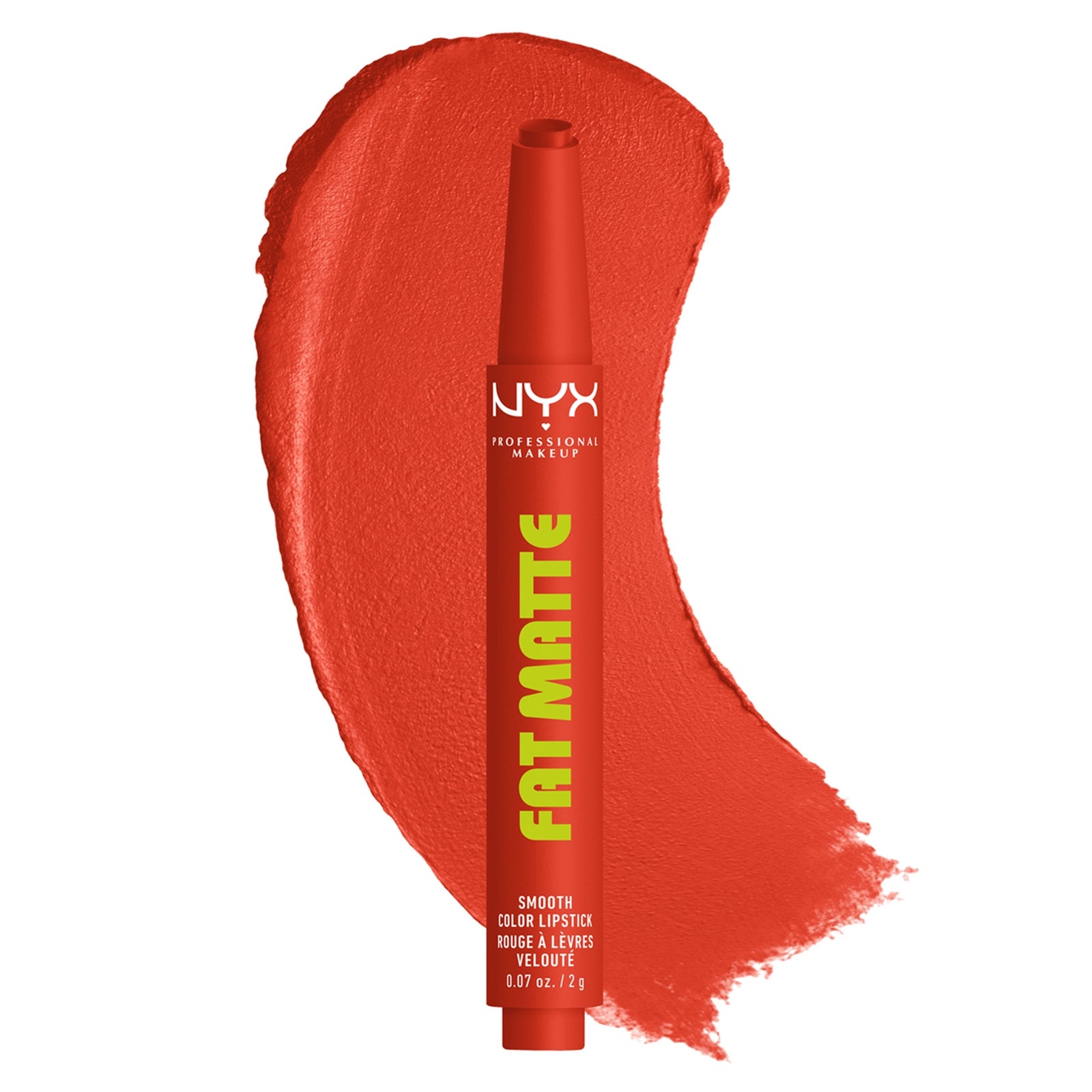 NYX Professional Makeup Fat Matte Smooth Color Lipstick 2g (Various Shades) - Comfy Caramel