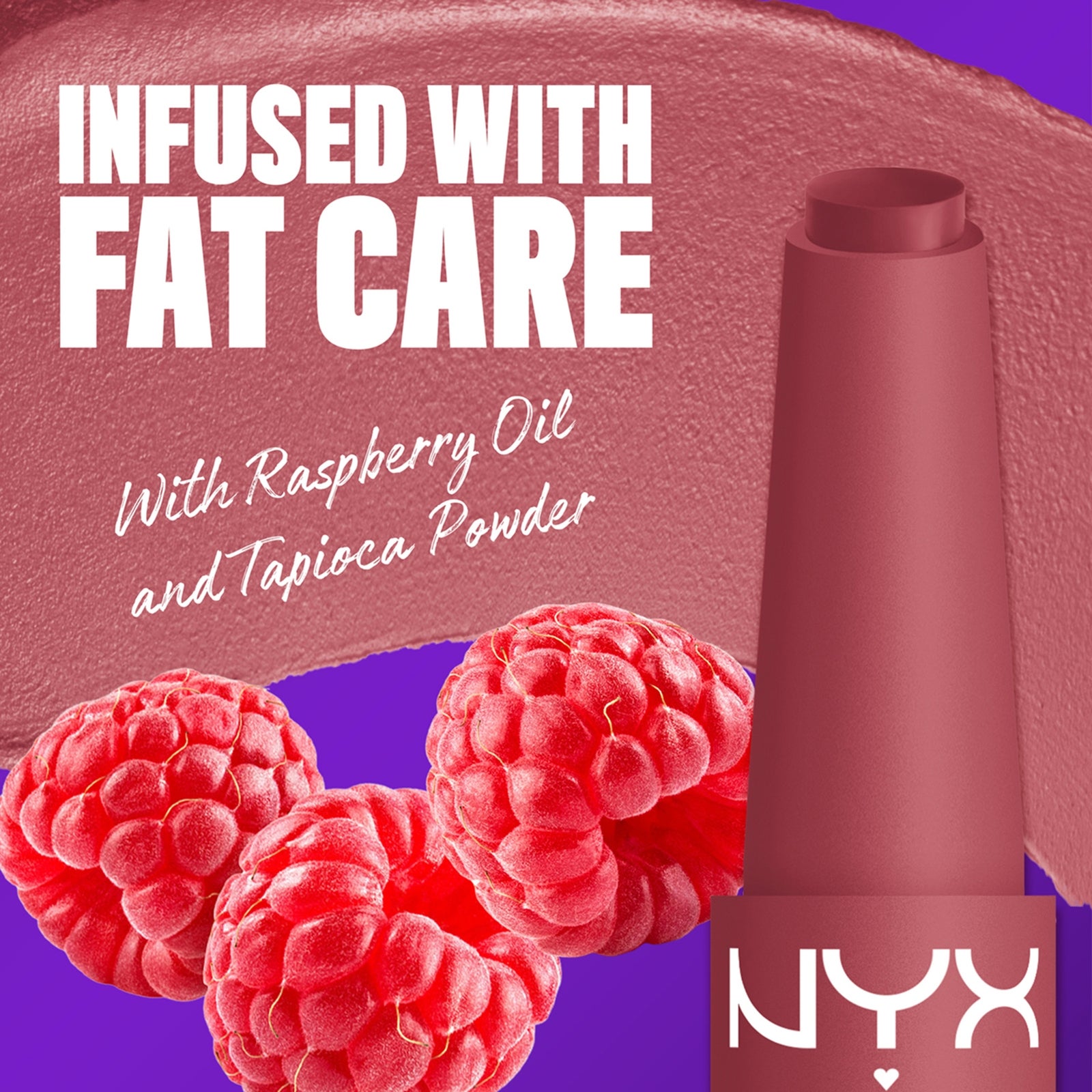 NYX Professional Makeup Fat Matte Smooth Color Lipstick 2g (Various Shades) - Blush Blanket 2