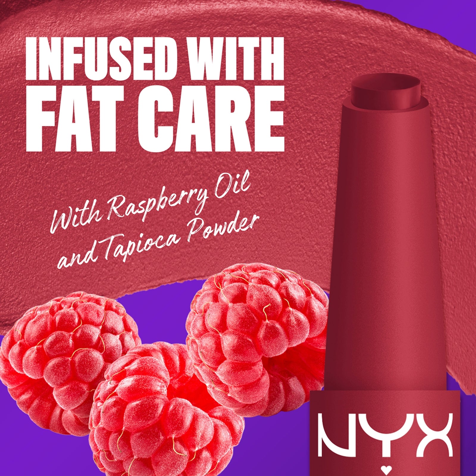 NYX Professional Makeup Fat Matte Smooth Color Lipstick 2g (Various Shades) - Plushin' Plum