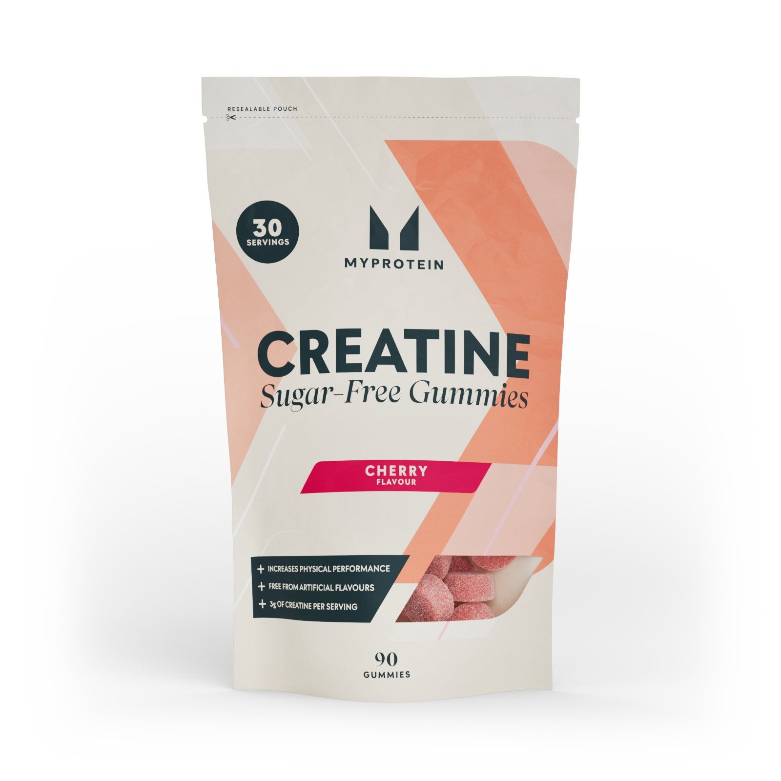 Gummies cu Creatină - 90 GUMMIES - 30servings - Cherry (Sugar-Free)
