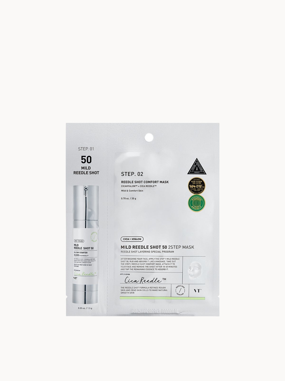 VT Cosmetics Mild Reedle Shot 50 2-Step Mask 1EA (EU Package)
