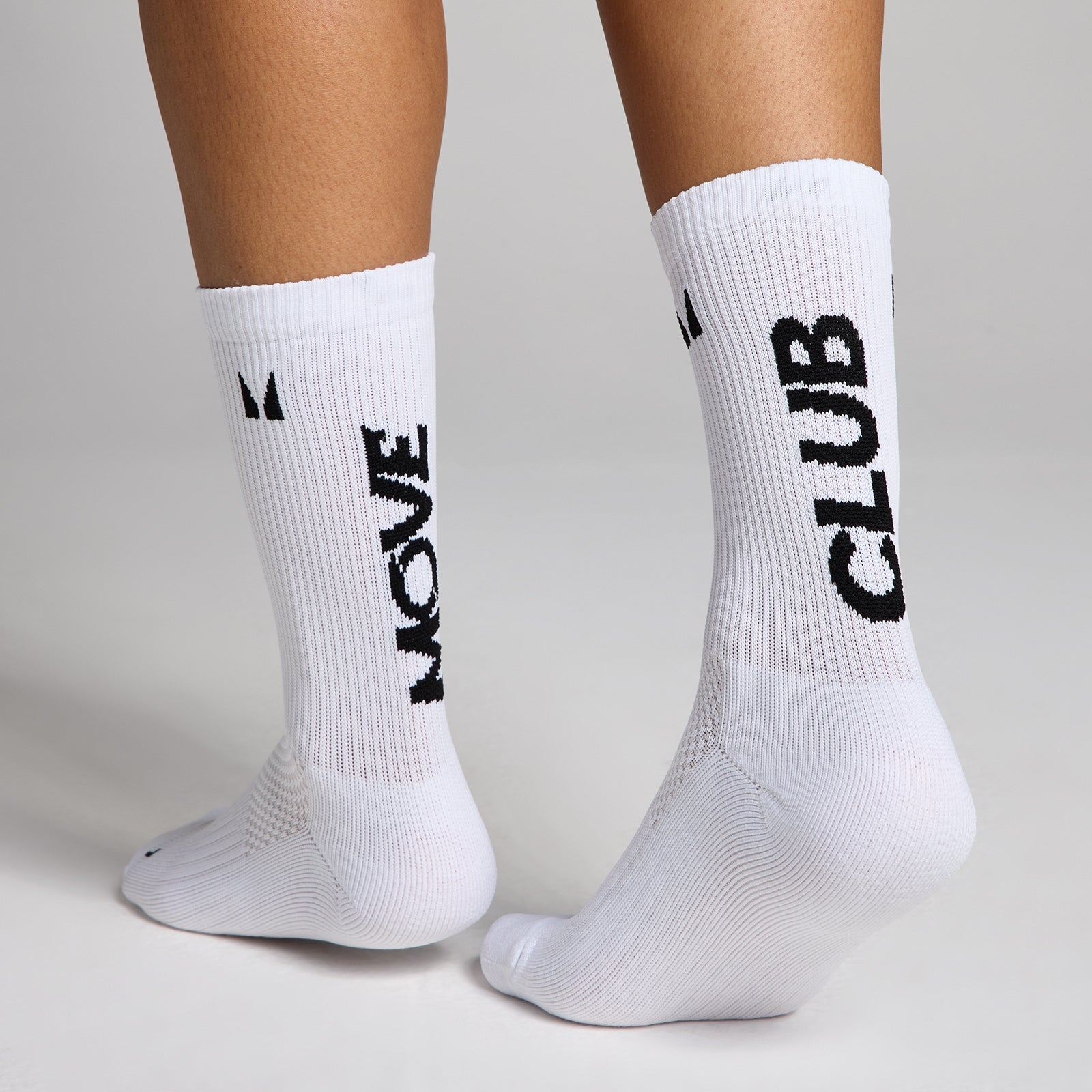 Calcetines de running Move Club de MP (paquete de 2 pares) - Negro/blanco - UK