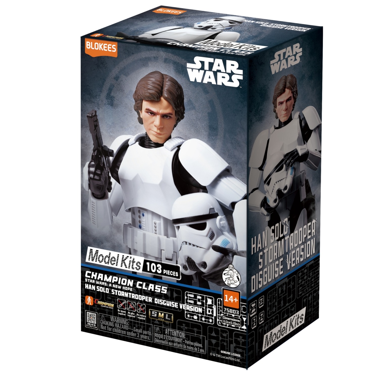 Blokees Model Kits - Star Wars EPIV: A New Hope CC03 Han Solo Stormtrooper Disguise Version