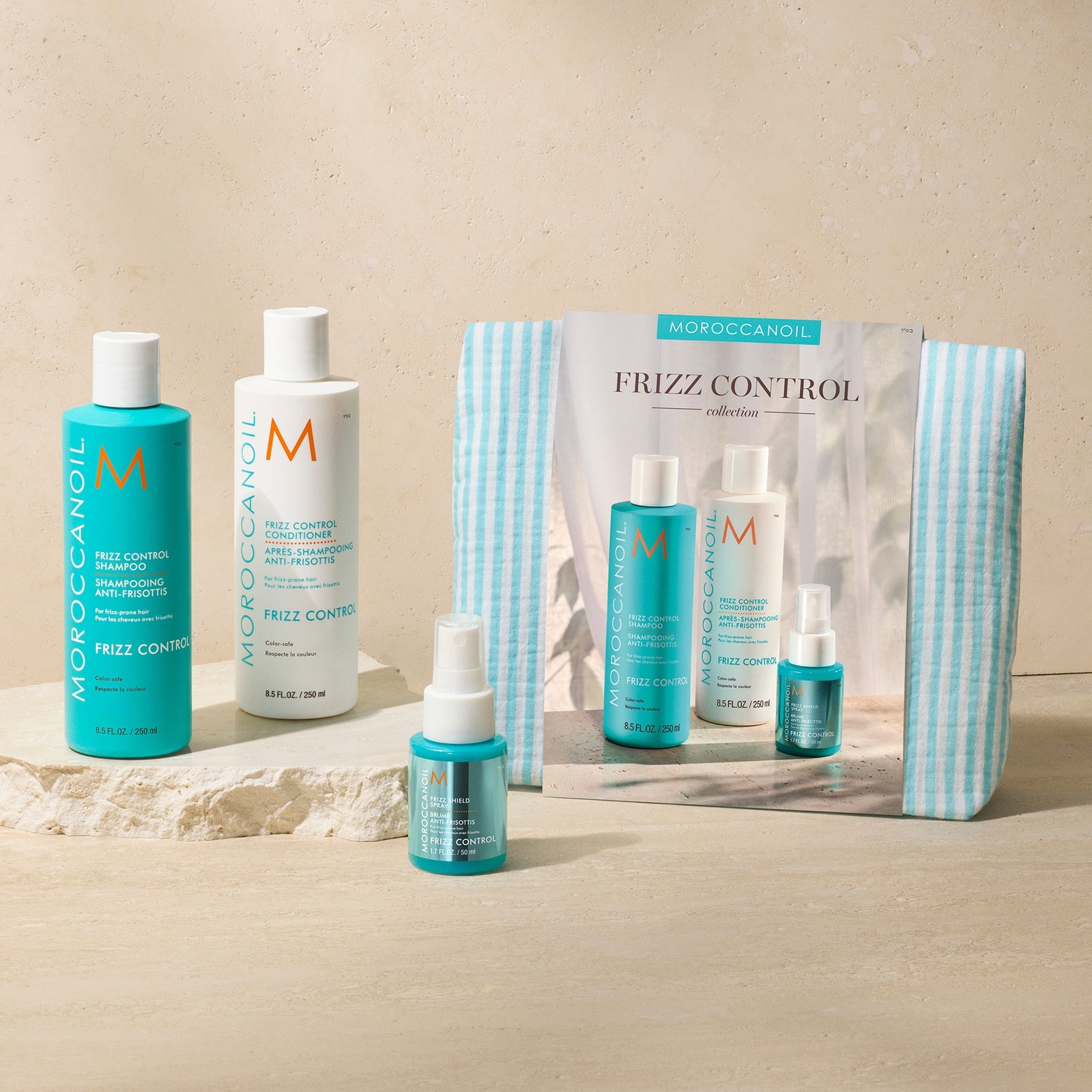 Moroccanoil Frizz Shampoo and Conditioner Set + Free Frizz Shield Spray 50ml (Worth £55) 2
