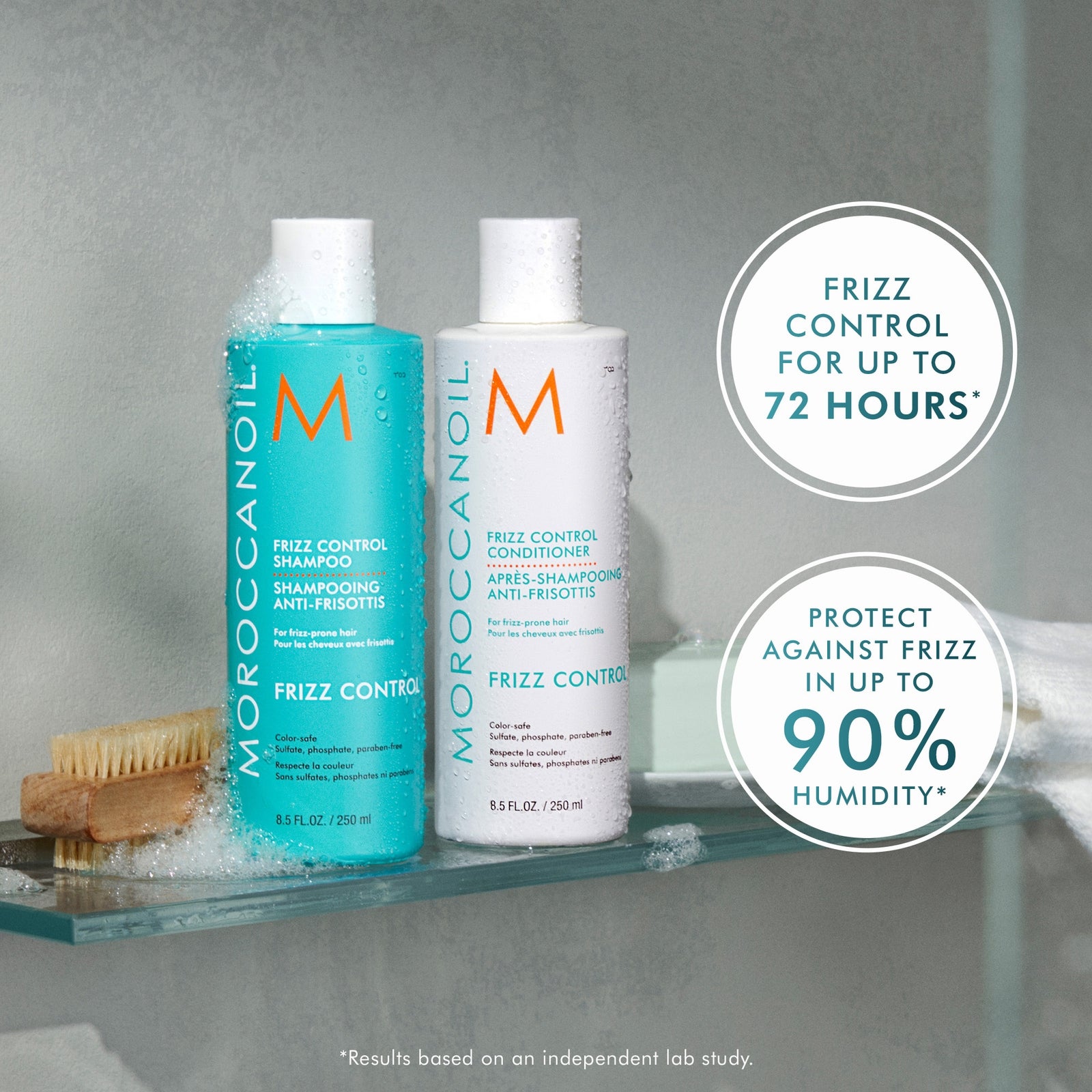 Moroccanoil Frizz Shampoo and Conditioner Set + Free Frizz Shield Spray 50ml (Worth £55) 4