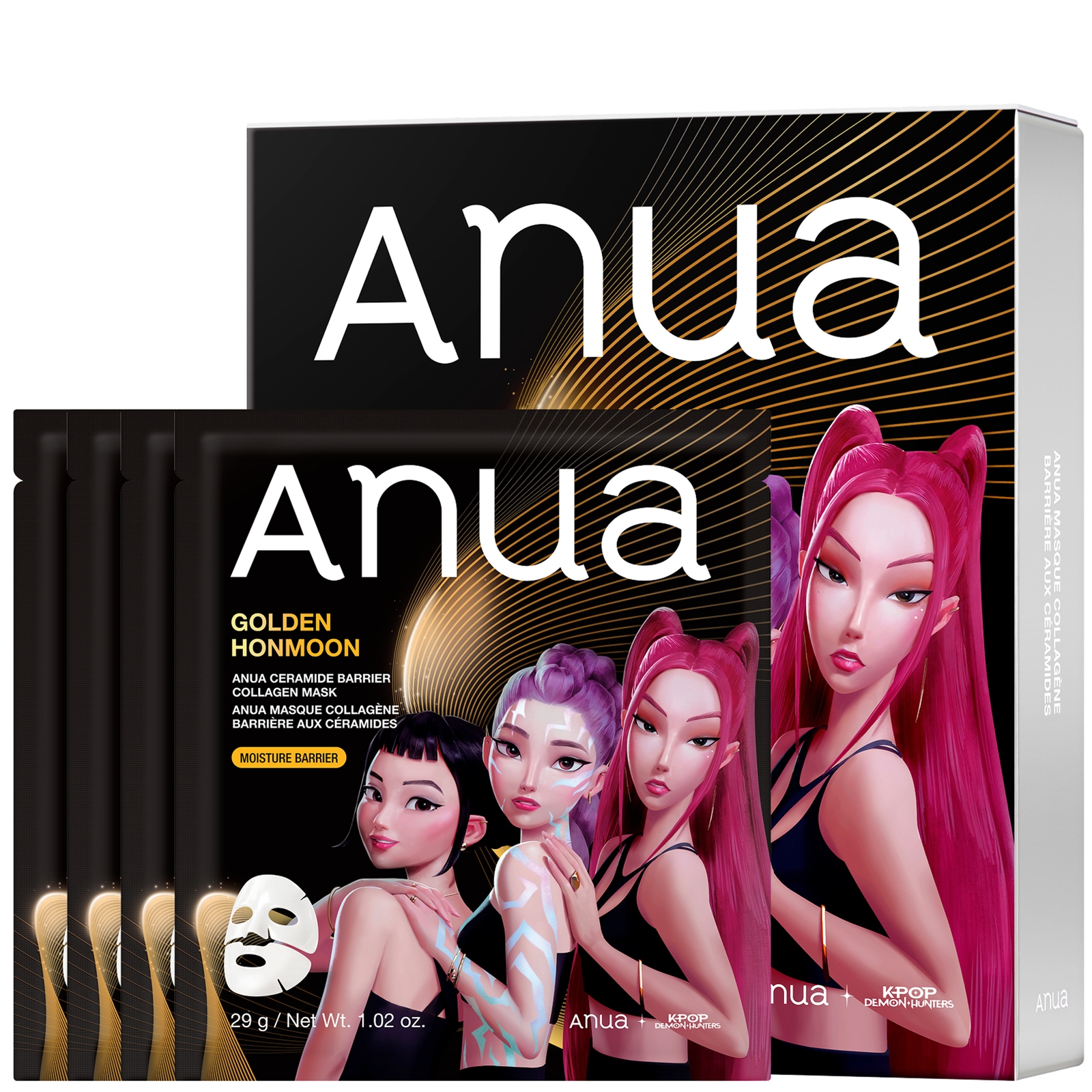 Anua KPop Demon Hunters Ceramide Barrier Collagen Mask (4PC)