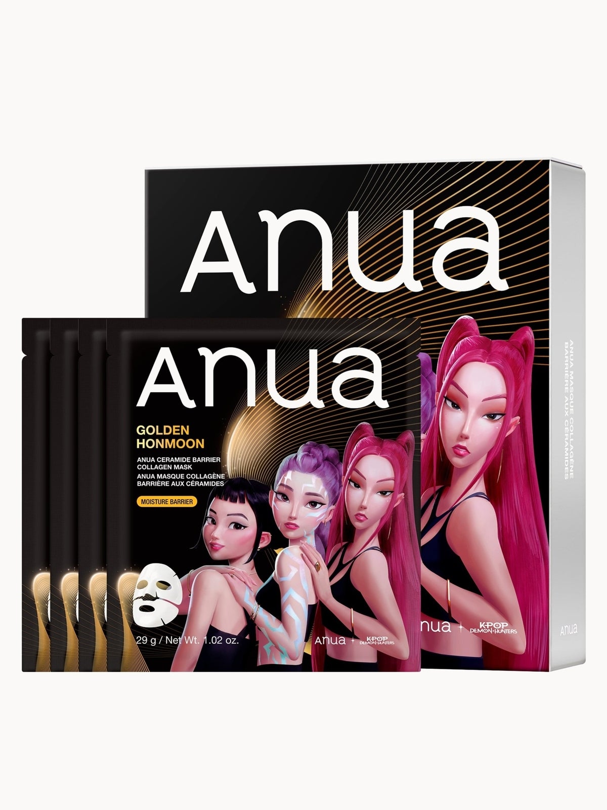 Anua KPop Demon Hunters Ceramide Barrier Collagen Mask (4PC)