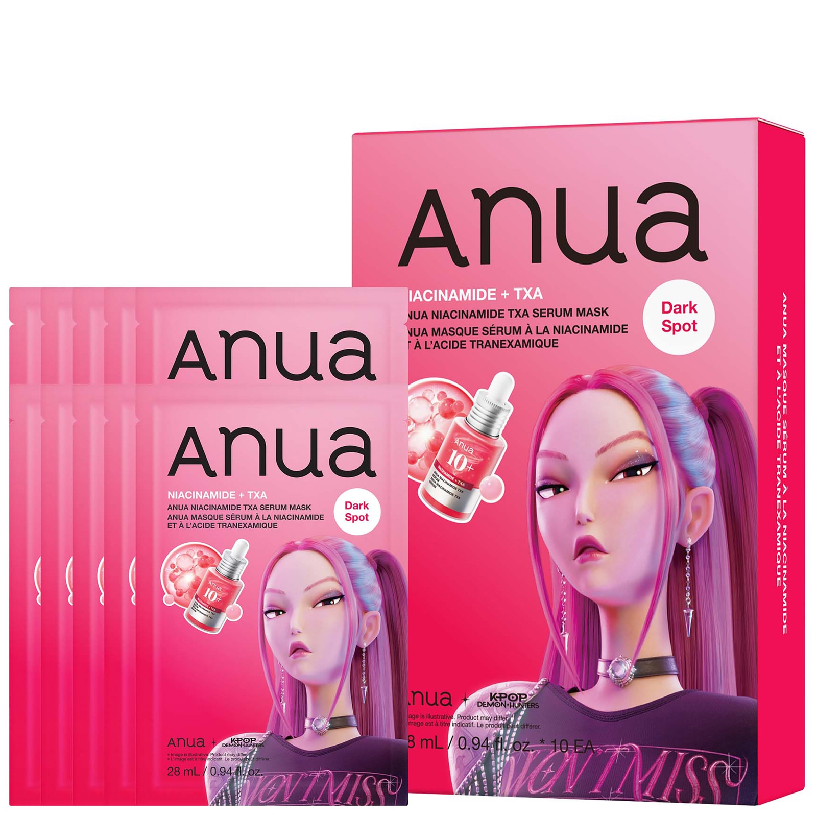 

Anua KPop Demon Hunters NIACINAMIDE Niacinamide TXA Serum Mask (10PCS)