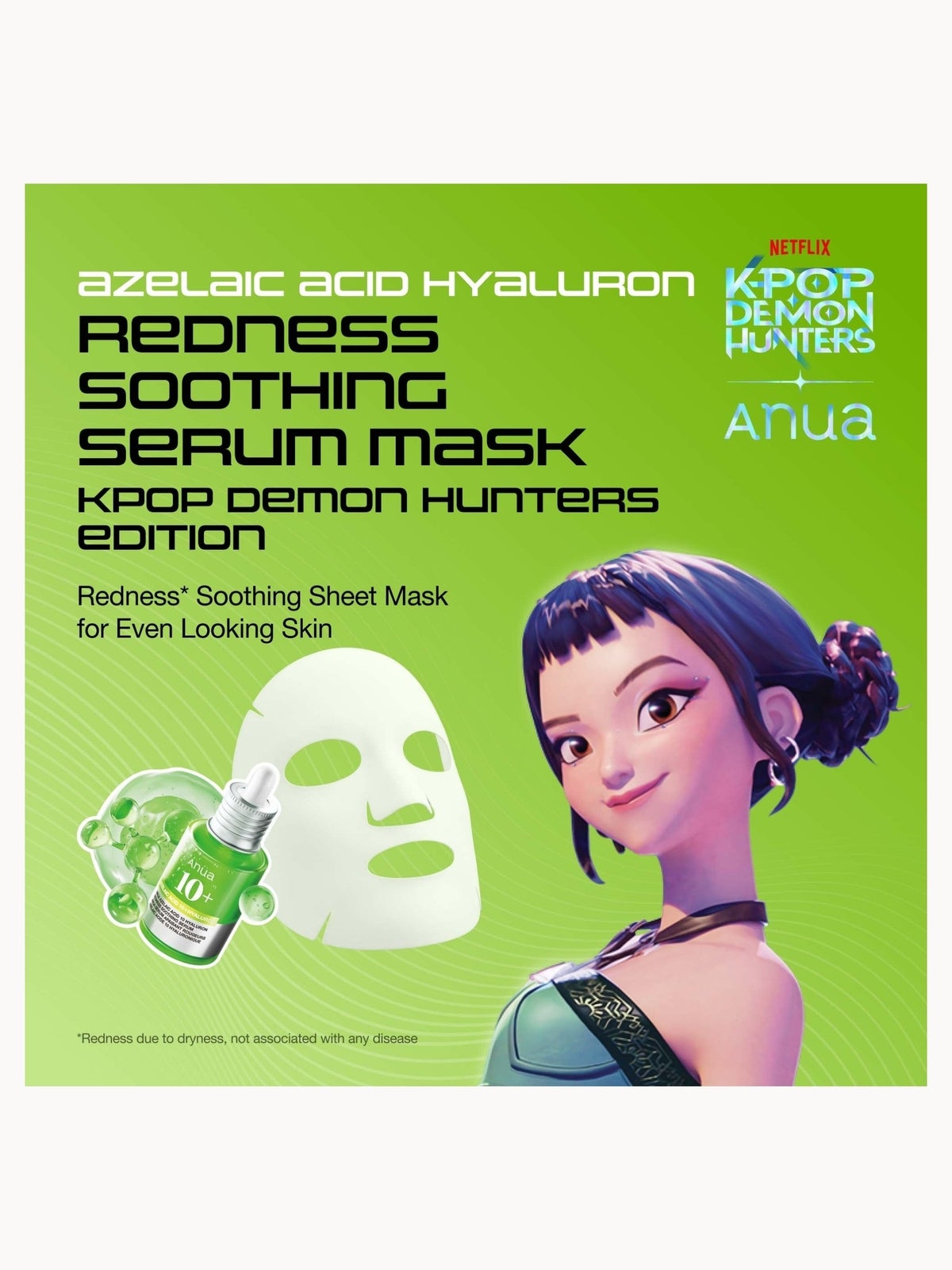 Anua KPop Demon Hunters Azelaic Acid Hyaluron Redness Soothing Serum Mask (10PCS) 2