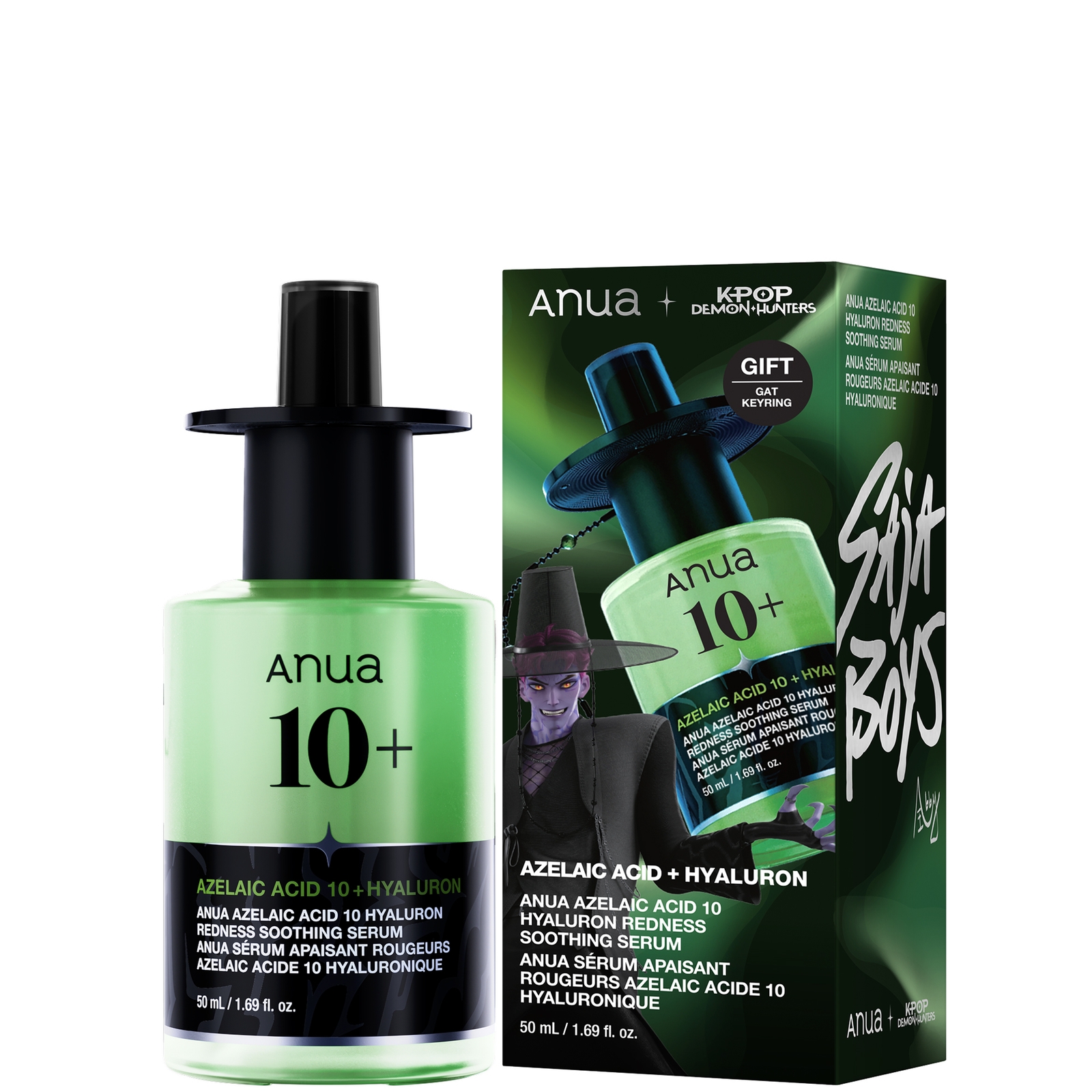Anua Exclusive  Kpop Demon Hunters Azelaic Acid 10 Hyaluron Redness Soothing Serum 50ml In Transparent