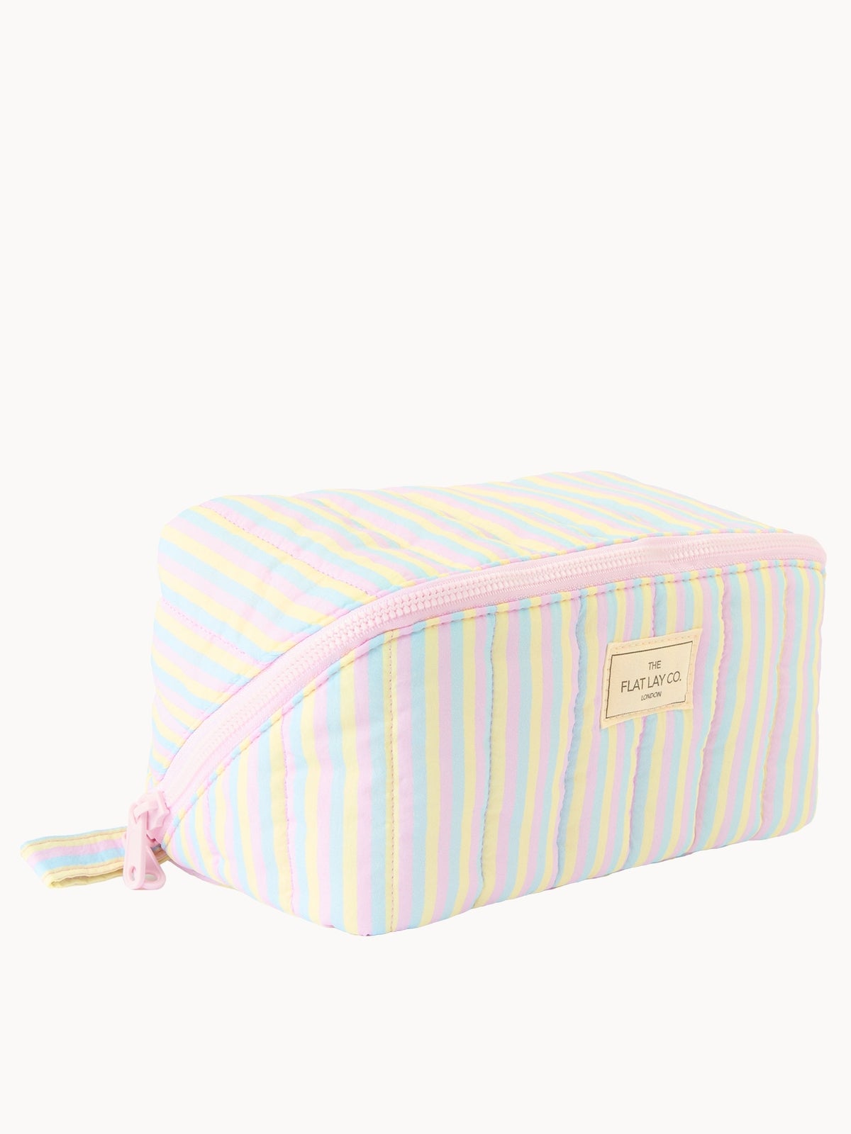 Marshmallow Flat Lay Makeup Box Bag - Sorbet Stripes LOOKFANTASTIC EXCLUSIVE 2