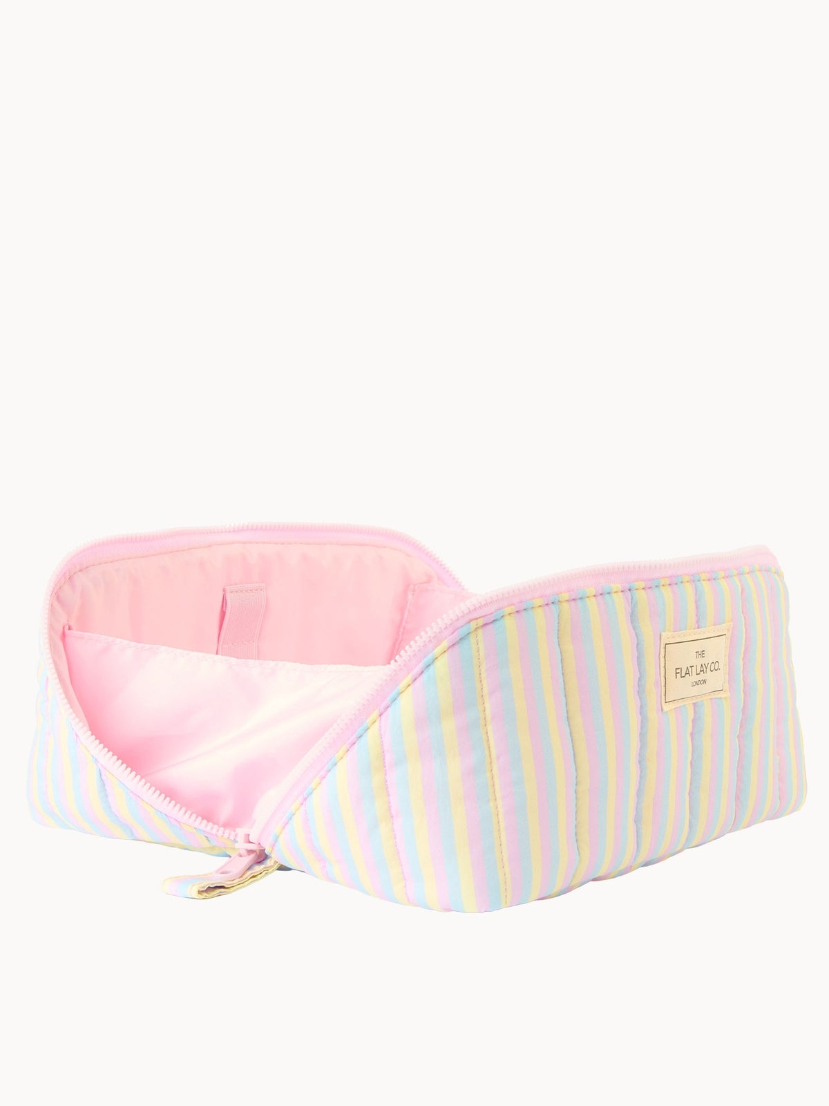 Marshmallow Flat Lay Makeup Box Bag - Sorbet Stripes LOOKFANTASTIC EXCLUSIVE 3