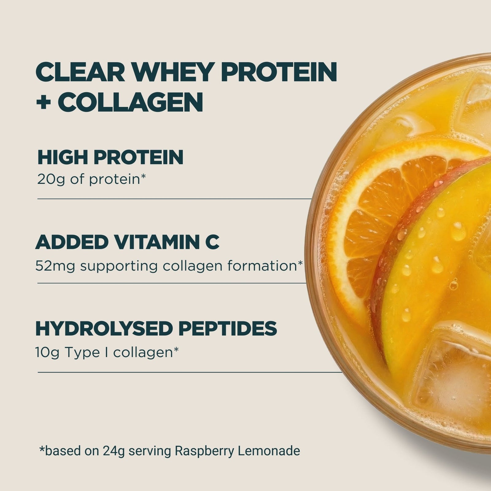 Myprotein Clear Whey Protein + Collagen - 1440g - 60servings - Orange Mango
