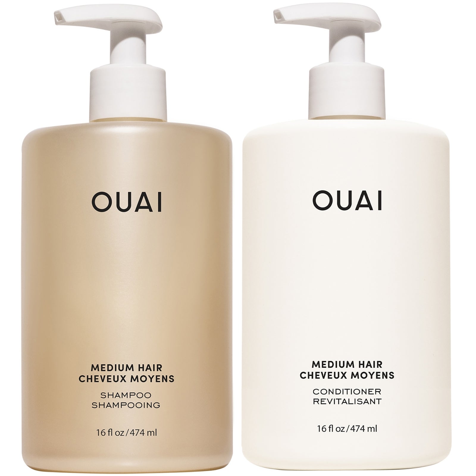 OUAI Medium Shampoo and Conditioner Jumbo Set
