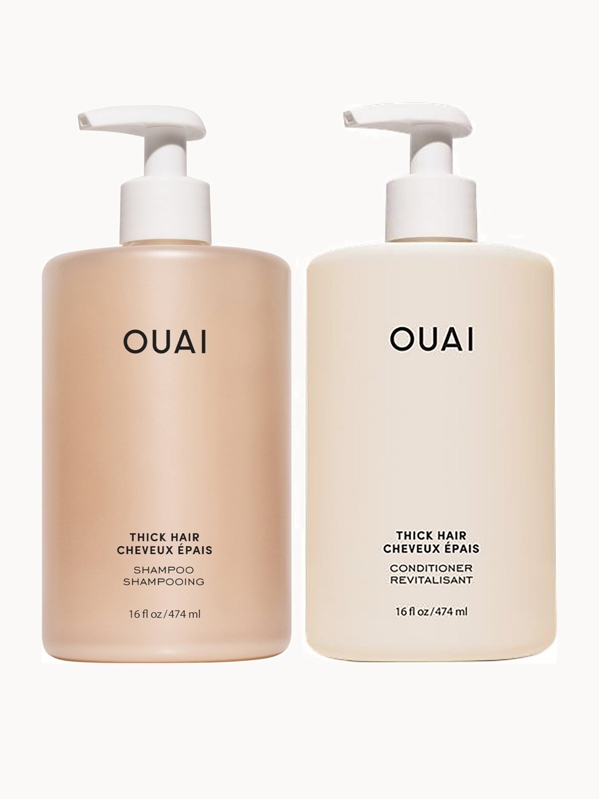 OUAI Thick Shampoo and Conditioner Jumbo Set