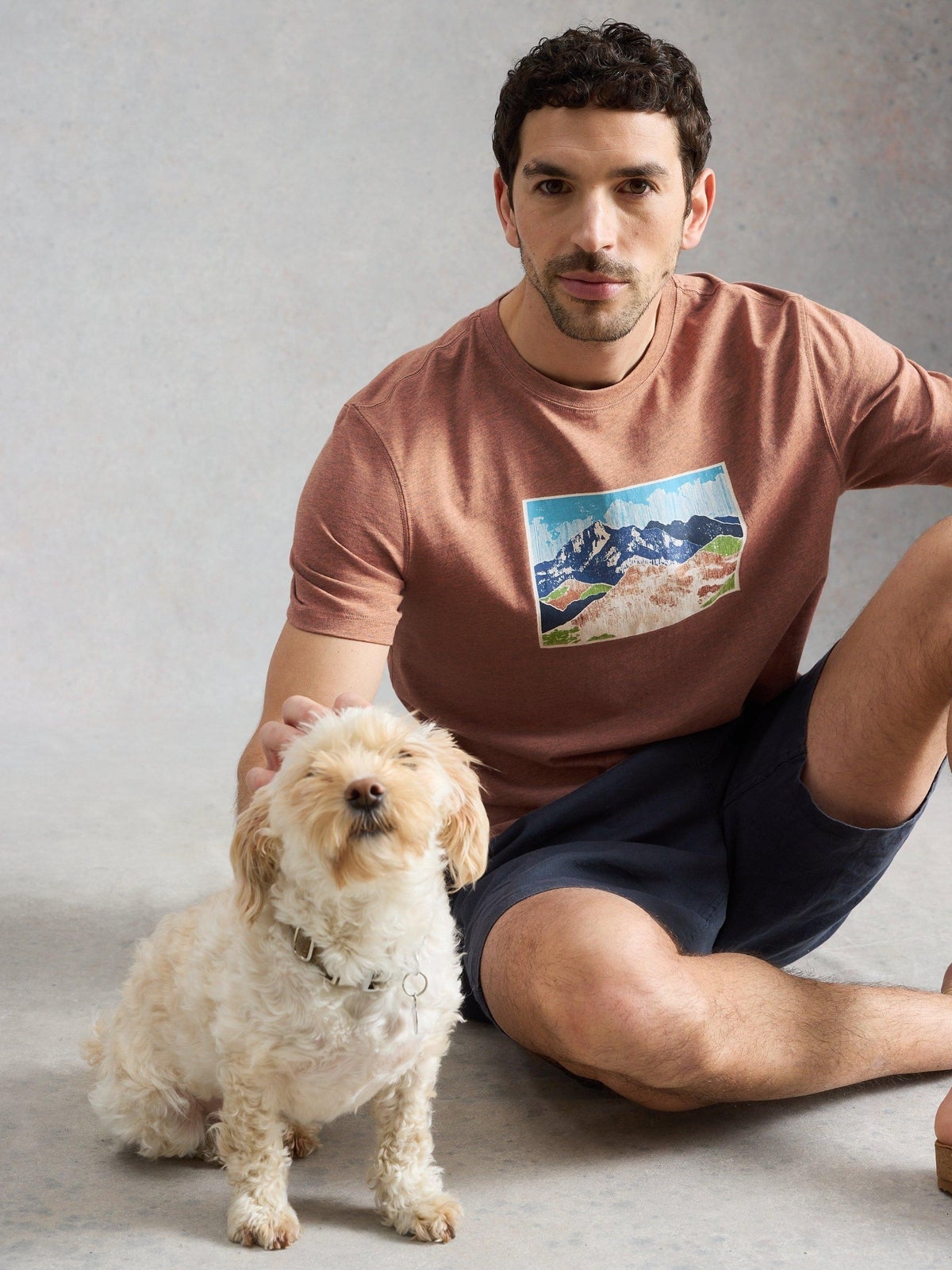 T-Shirt Abersoch mit Bergmotiv - XXL/R