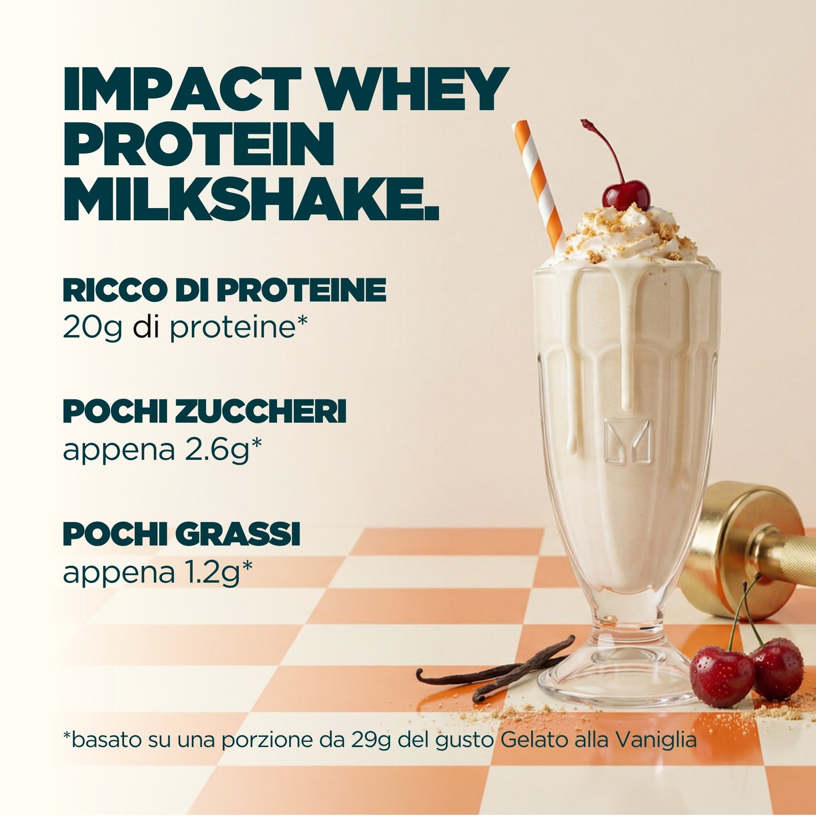 Impact Whey Protein Milkshake - 870G - 30Porzioni - Caramello Salato