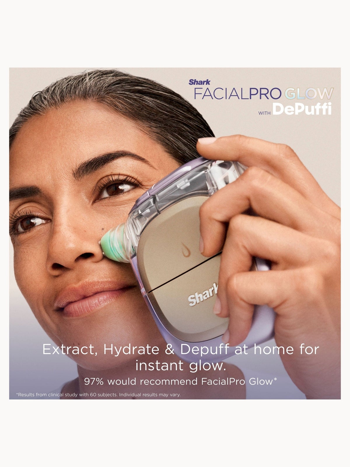 Shark FacialPro Glow & DePuffi Hydrating Face Sculpting System Set - Strawberry Matcha, FH320UKPK2, photo 2