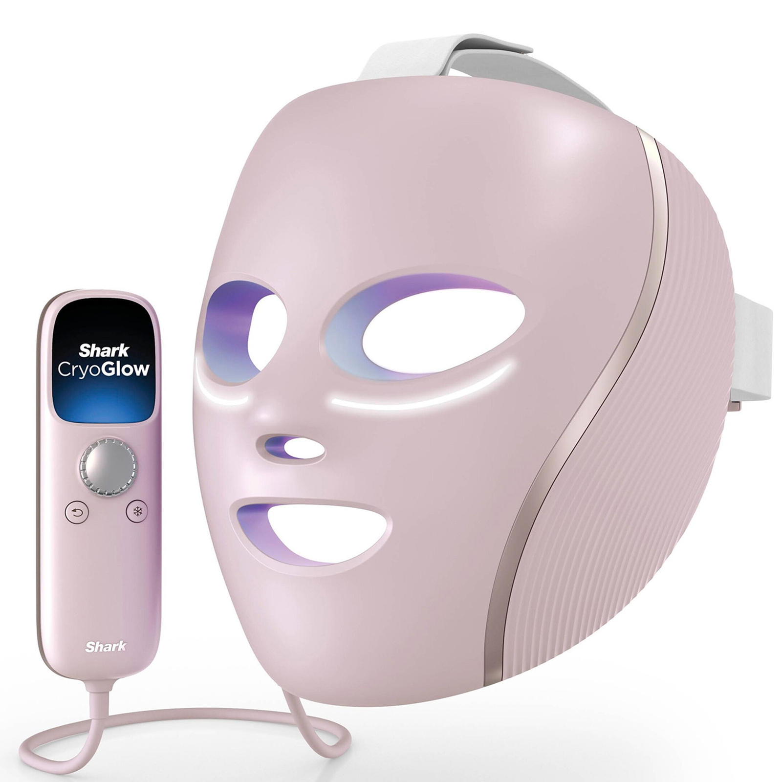 Shark Beauty CryoGlow Under-Eye Cooling & LED Anti-Ageing & Blemish Repair Mask - Pink