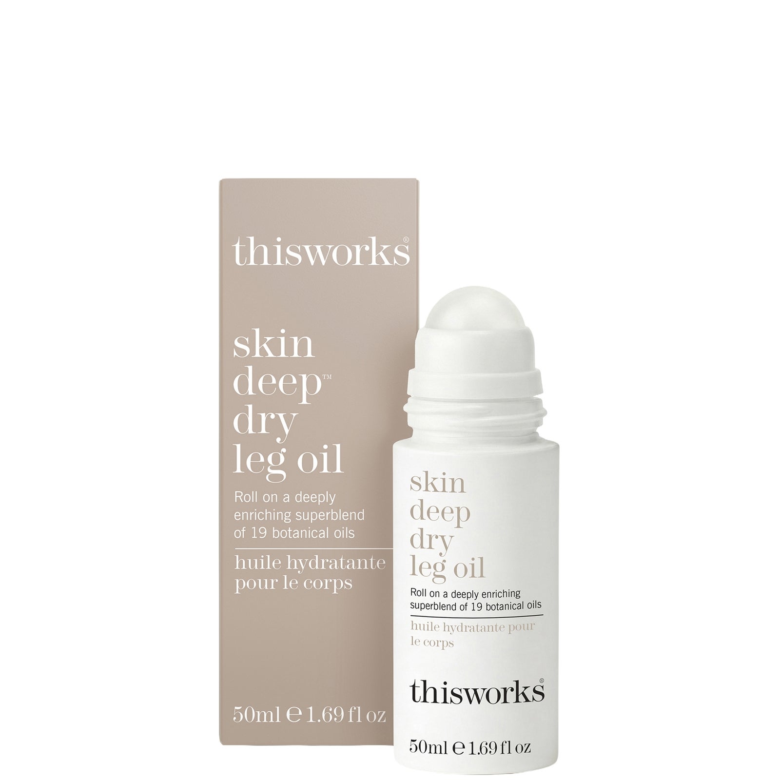 This Works Skin Deep Dry Leg Oil 50ml Roller