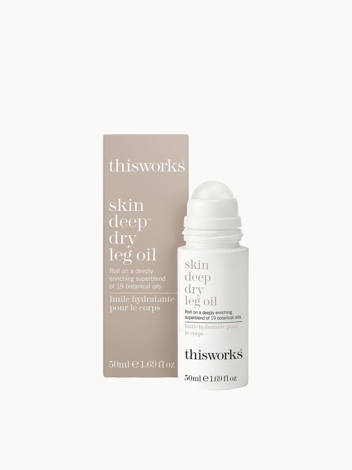 this works Skin Deep Dry Leg Oil 50ml Roller