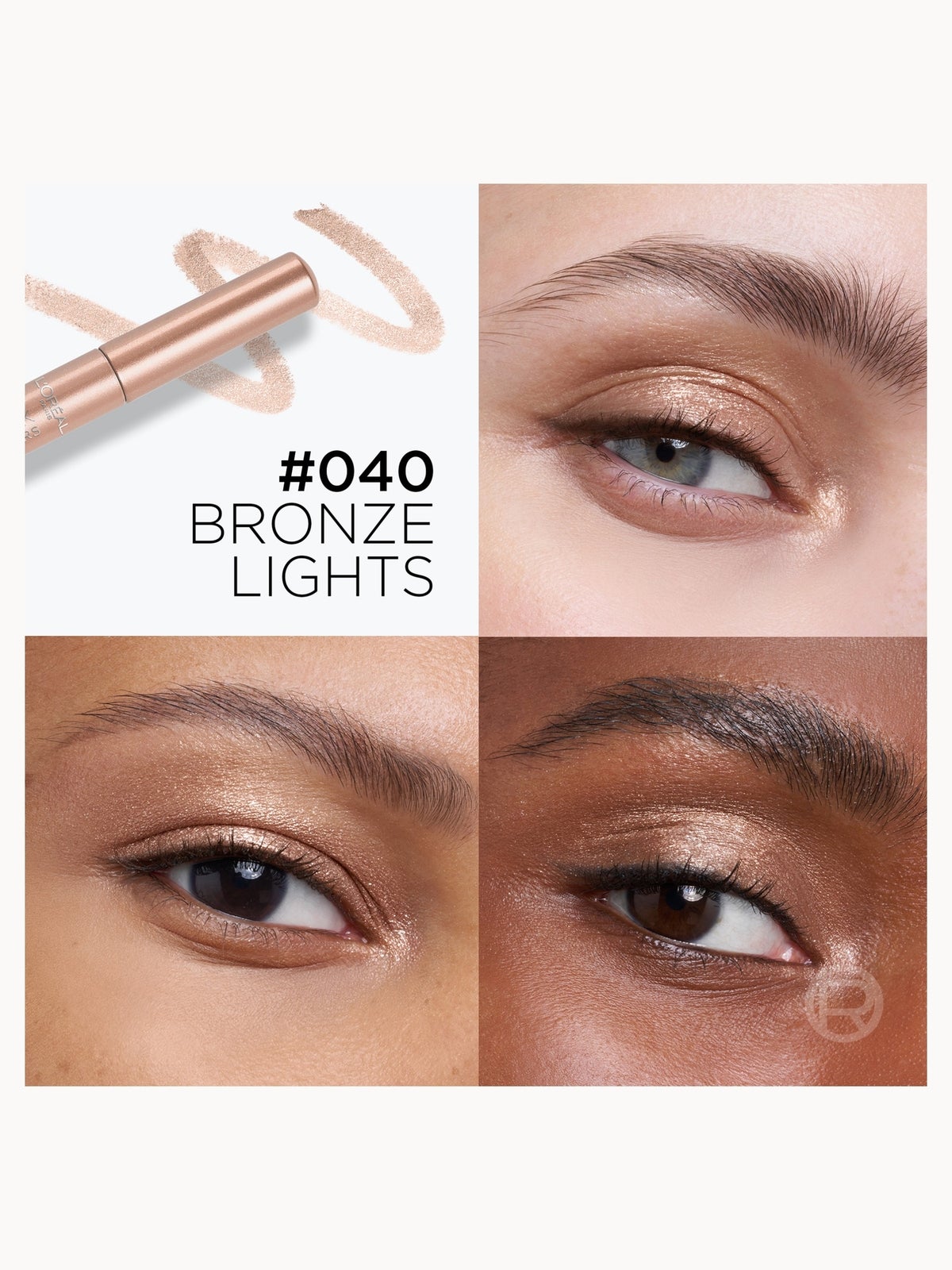 L'Oréal Paris Eyeshadow Stick, Le Shadow Stick Infinite Lights Eyeshadow 1.4g (Various Shades) - Bronze lights 4