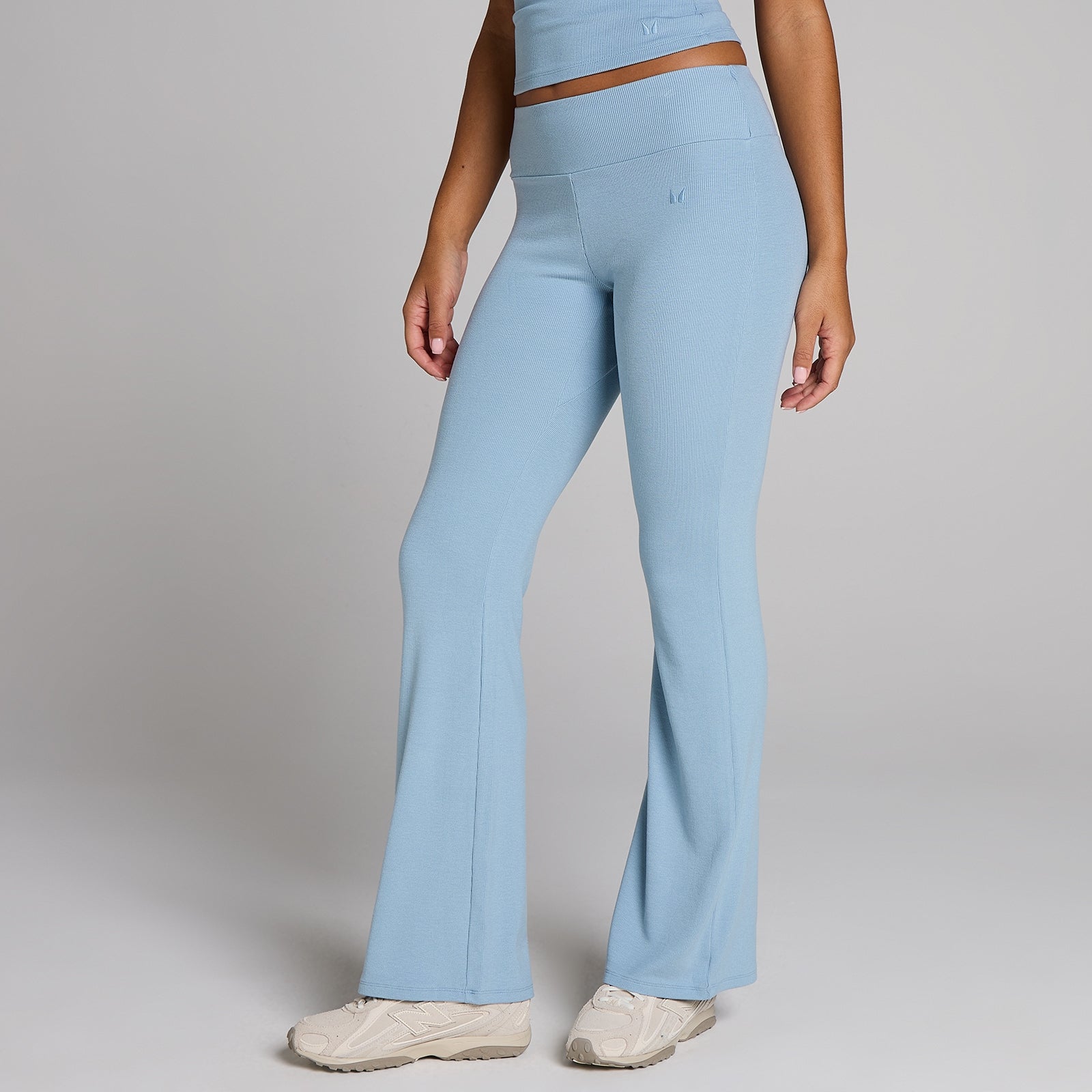 Pantaloni Evazați Nervurați pentru Femei MP - Albastru Denim - XS