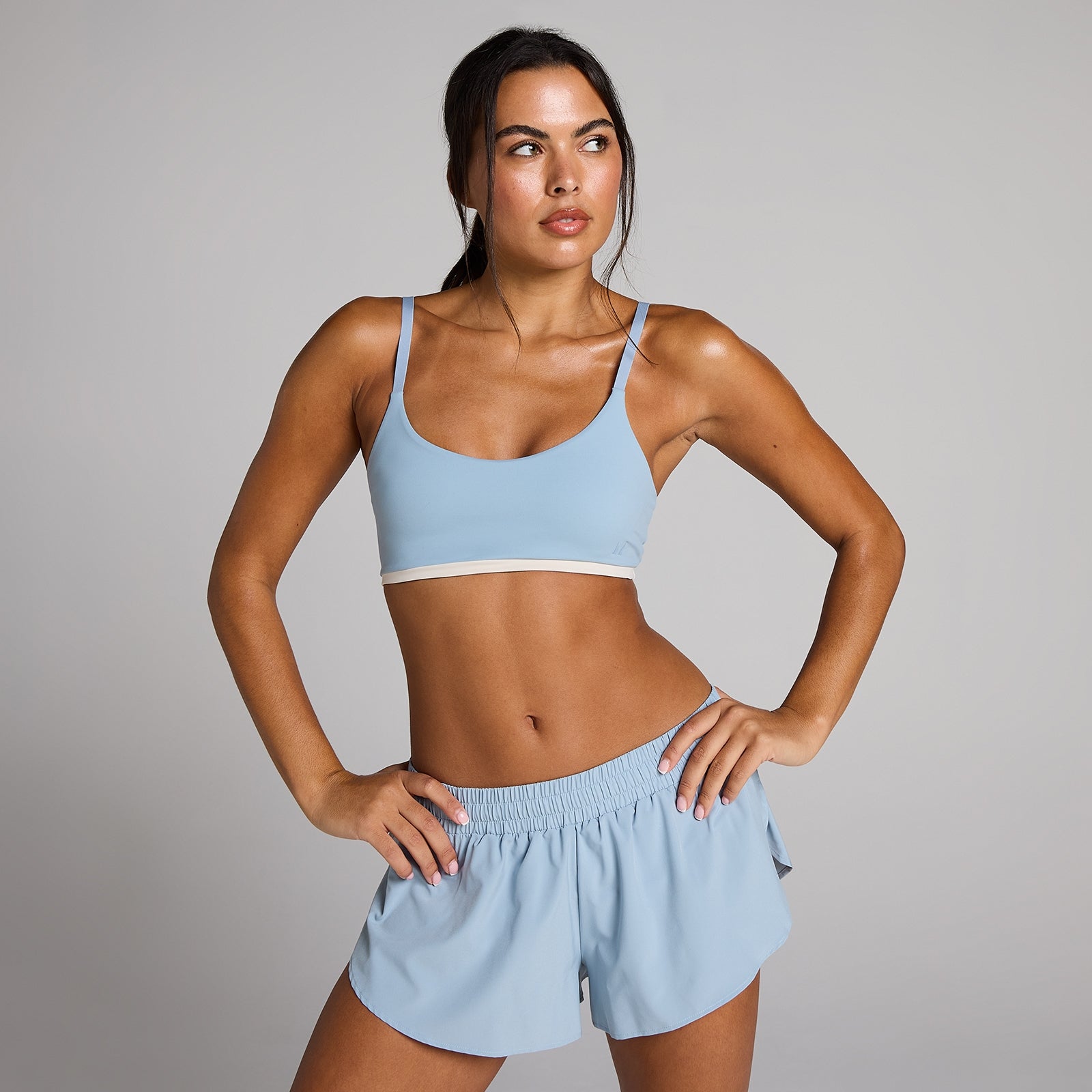 Sutien Sport MP Women's Tempo Contrast - Albastru Denim - XS