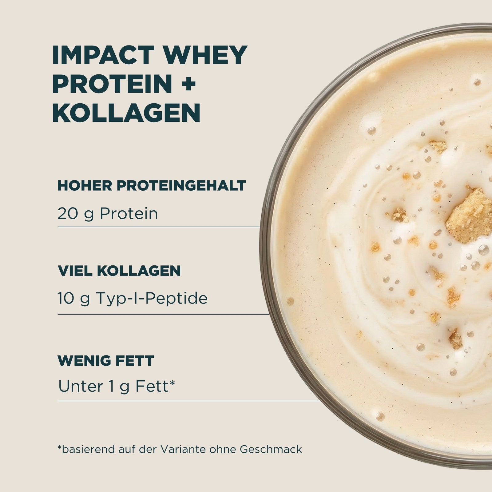Impact Whey Protein - 375G - 15Portionen - Vanilla (+Collagen) — Bild 3