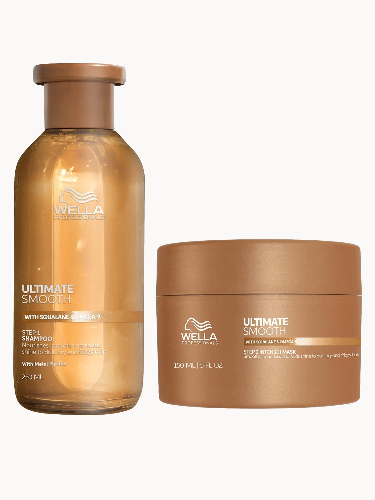 Wella Professionals Ultimate Smooth Shampoo and Mask Bundle for Dry, Dull & Frizzy Hair