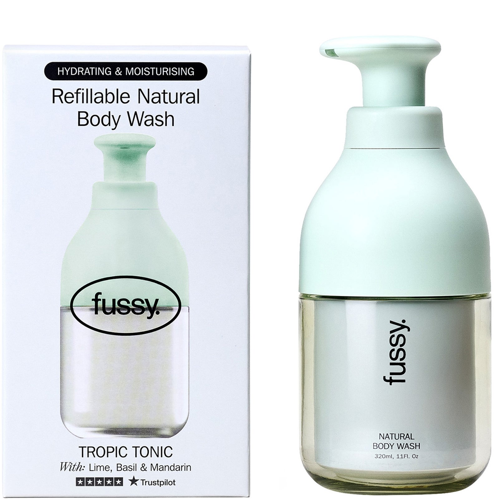Fussy Refillable Natural Body Wash Tropic Tonic 320ml