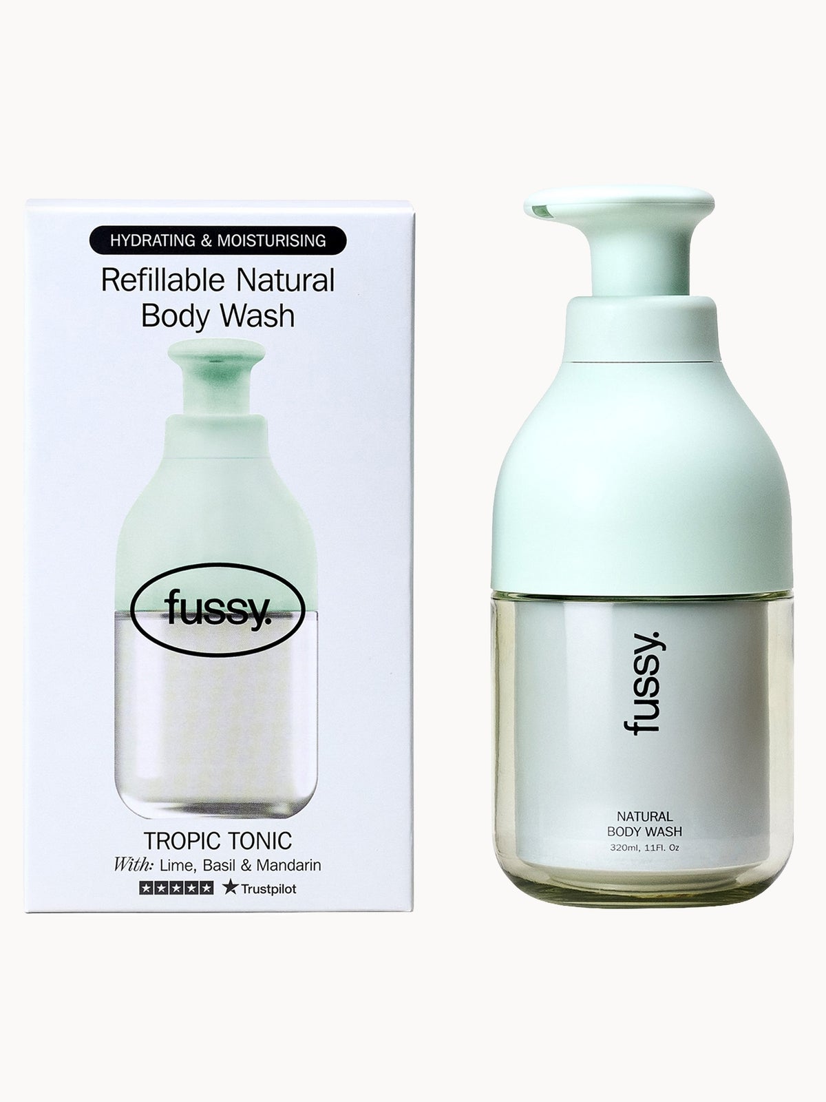 Fussy Refillable Natural Body Wash Tropic Tonic 320ml