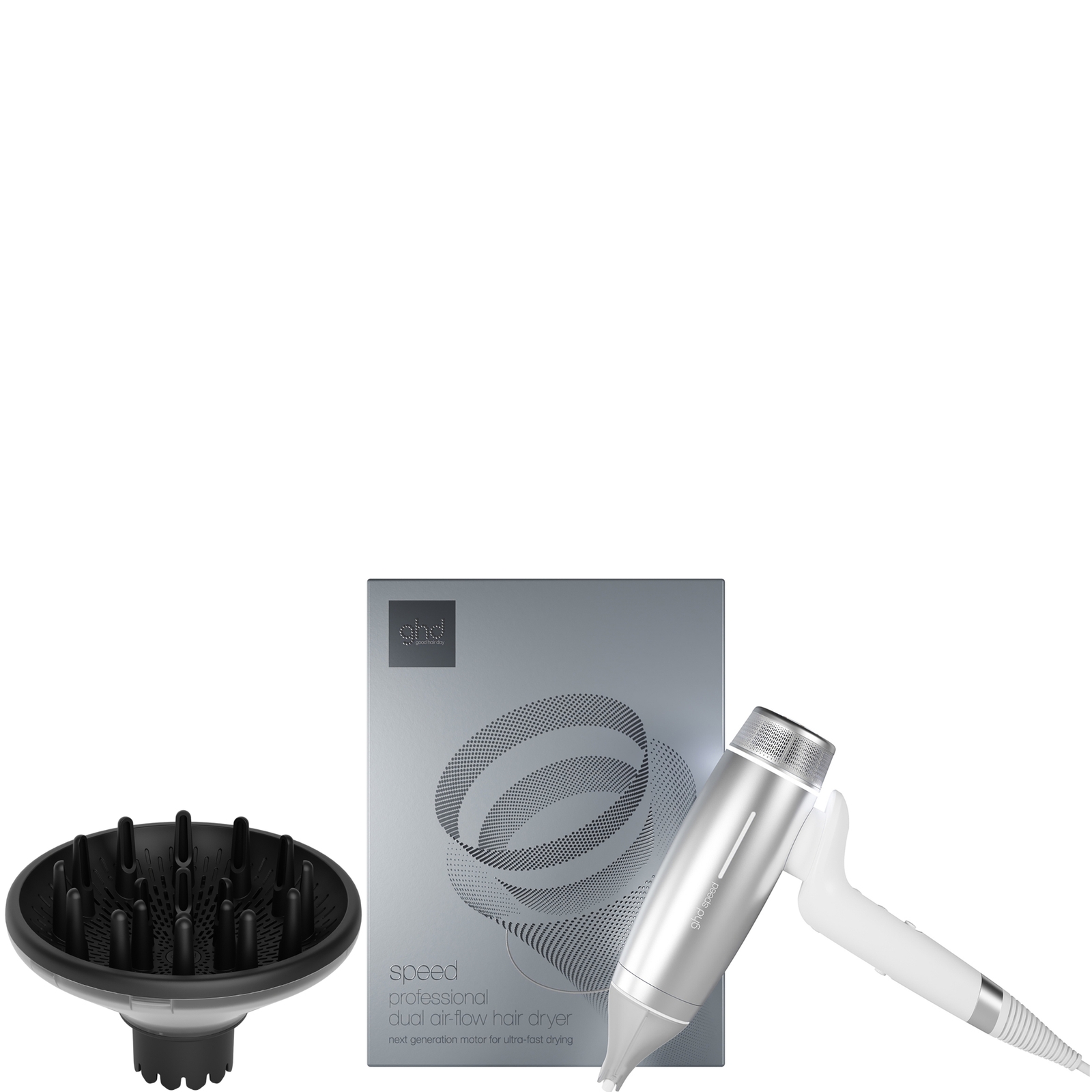 Ghd White Speed And Diffuser Attachment