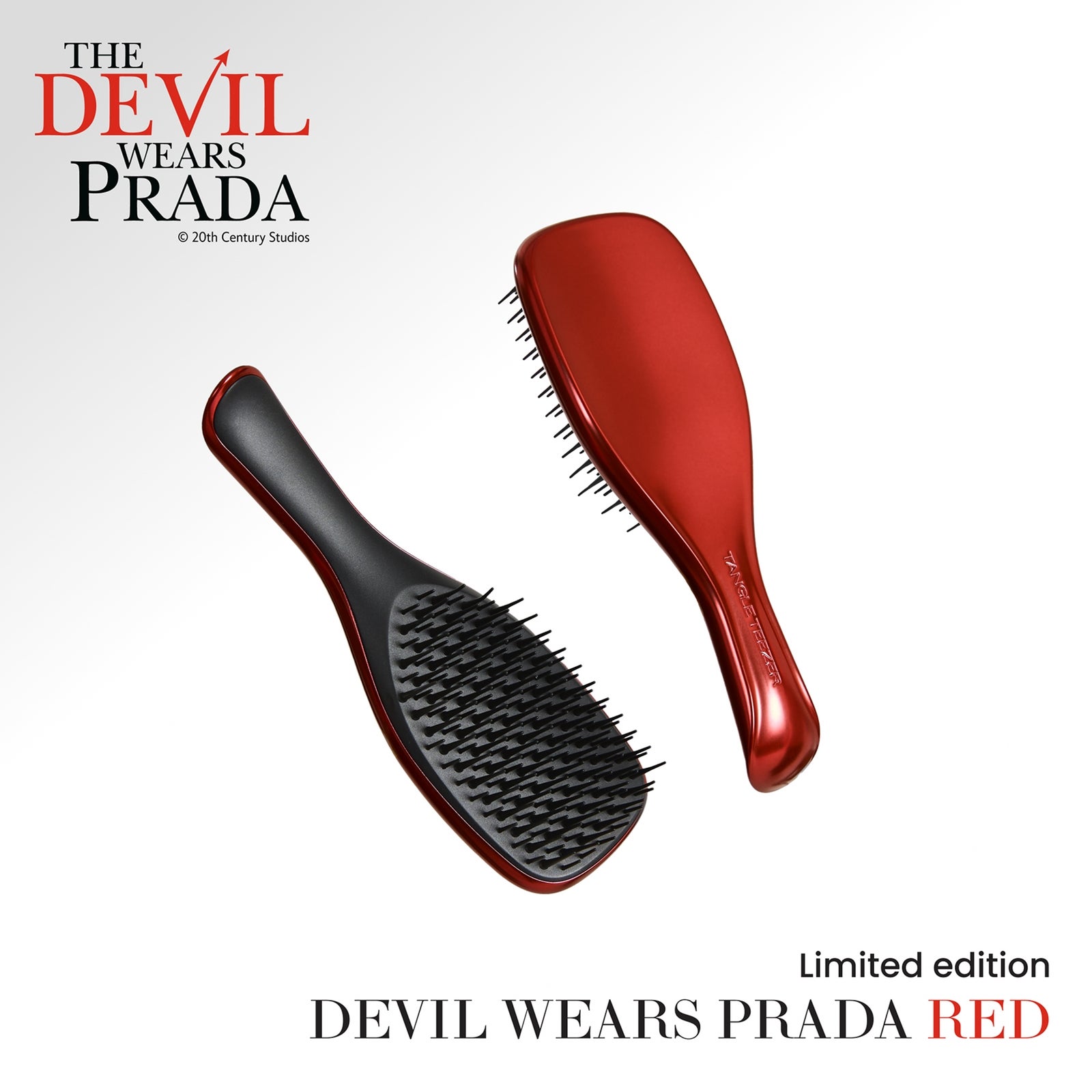 Tangle Teezer Mini Ultimate Detangler Chrome - The Devil Wears Prada Red 3