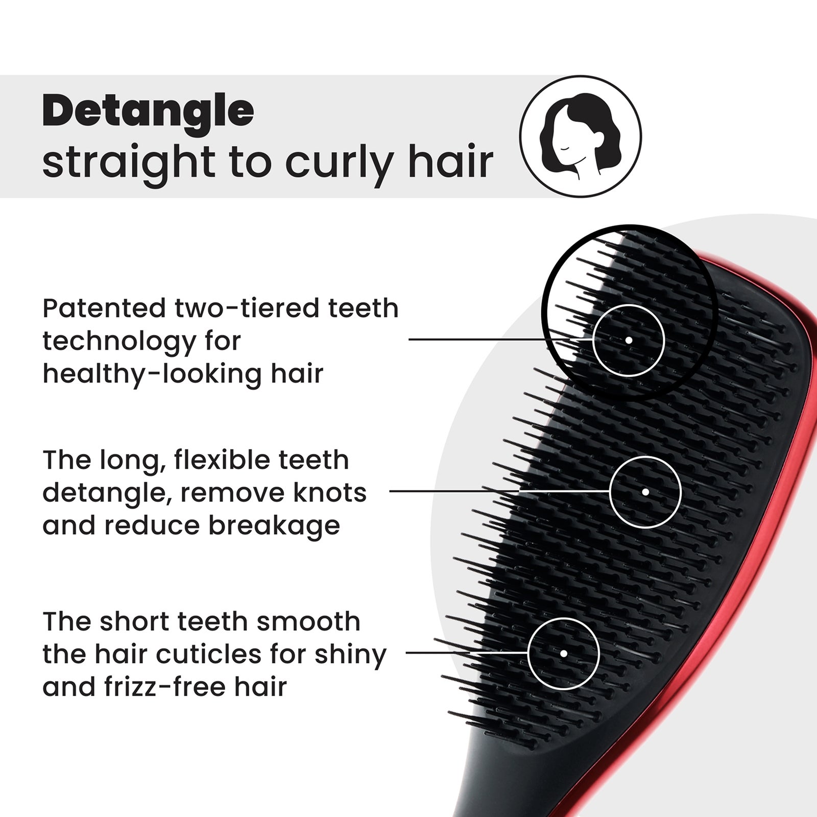Tangle Teezer The Ultimate Detangler Chrome - The Devil Wears Prada Red 4