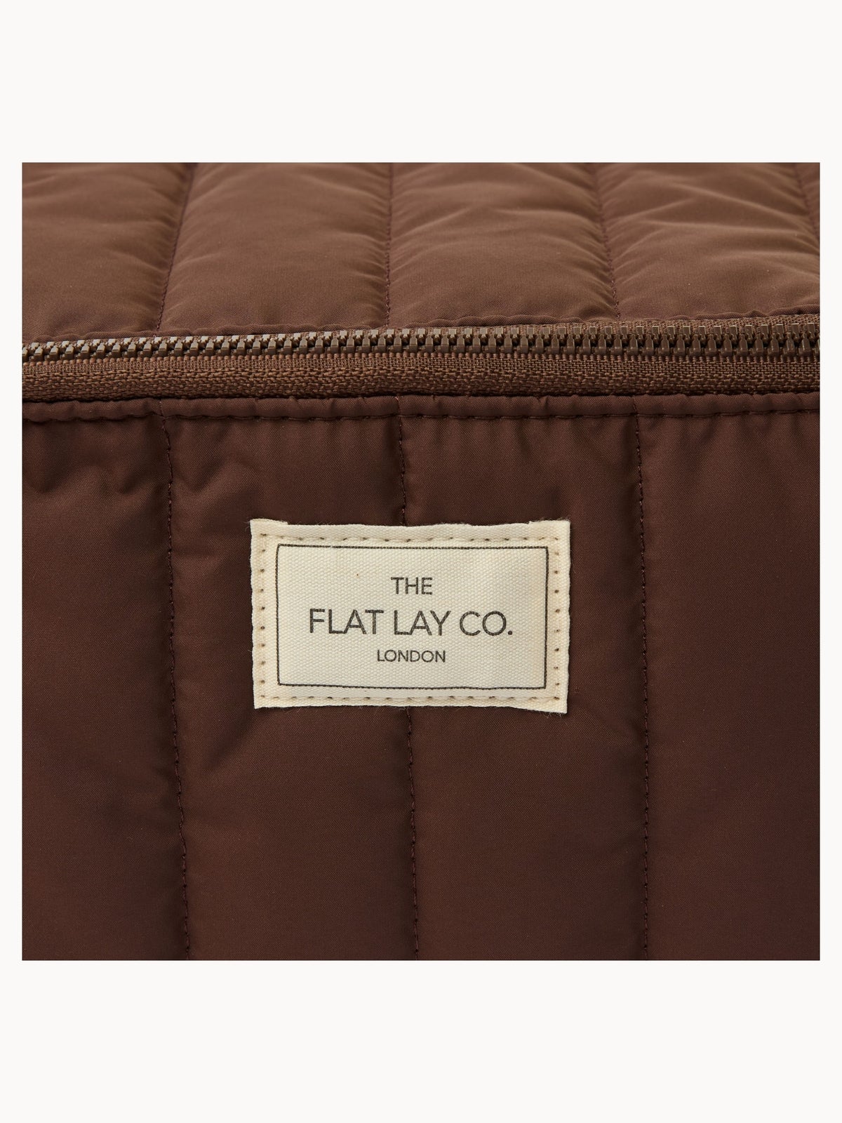 The Flay Lay Co. Marshmallow Flat Lay Makeup Box Bag - Espresso 4