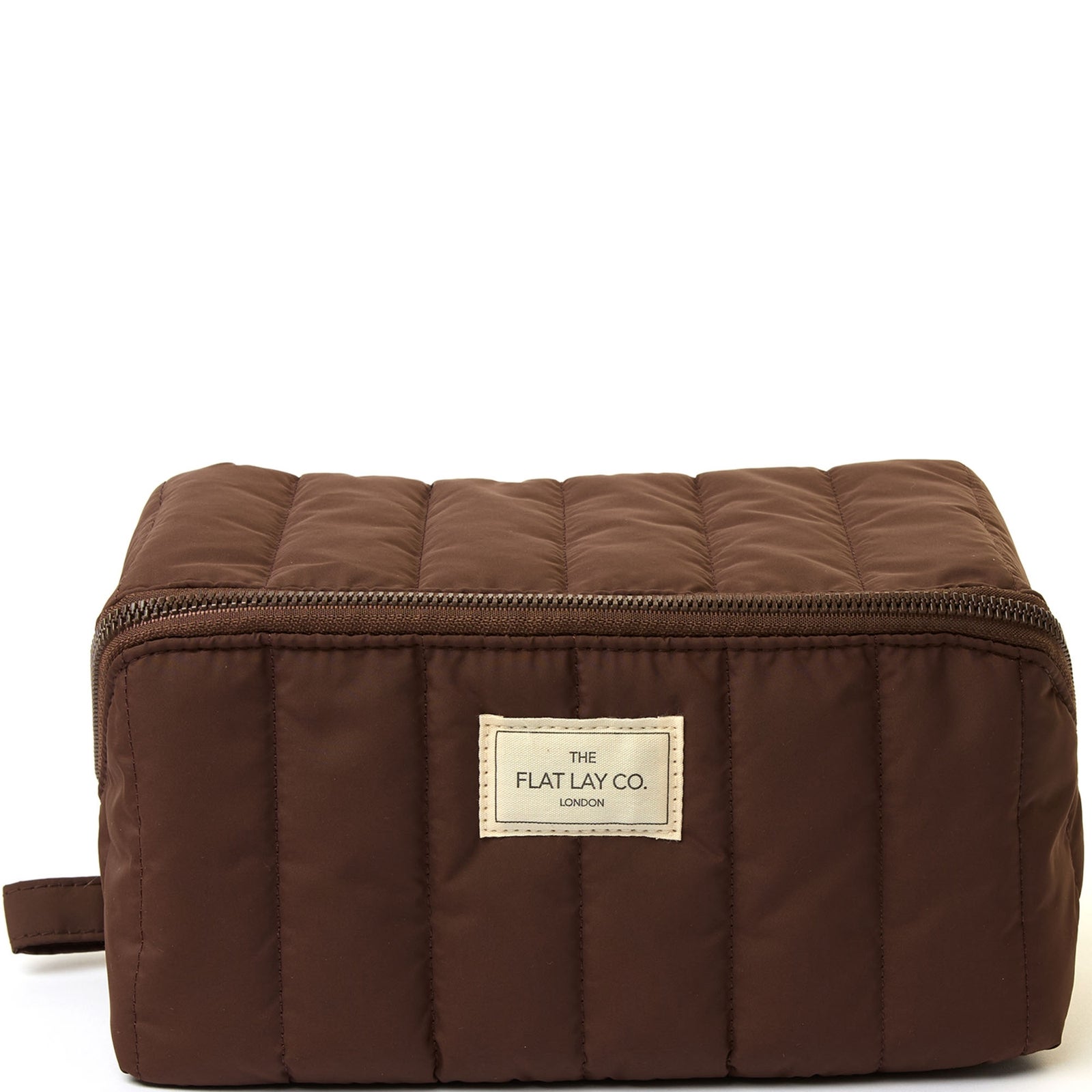 Marshmallow Flat Lay Makeup Box Bag - Espresso