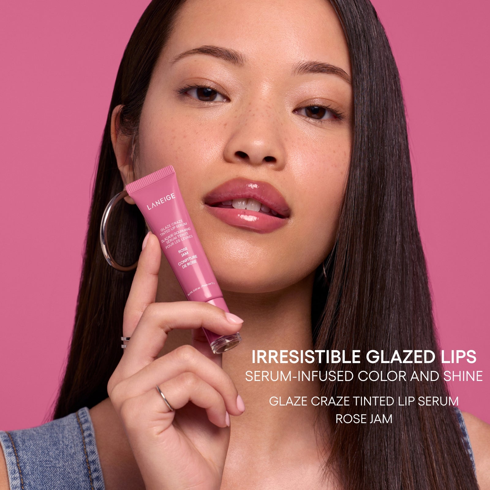 LANEIGE Glaze Craze Tinted Lip Serum - Rose Jam 12g 4