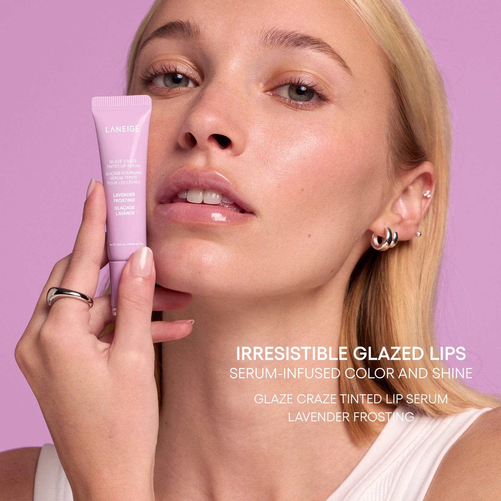 LANEIGE Glaze Craze Tinted Lip Serum - Lavender Frosting 12g 3