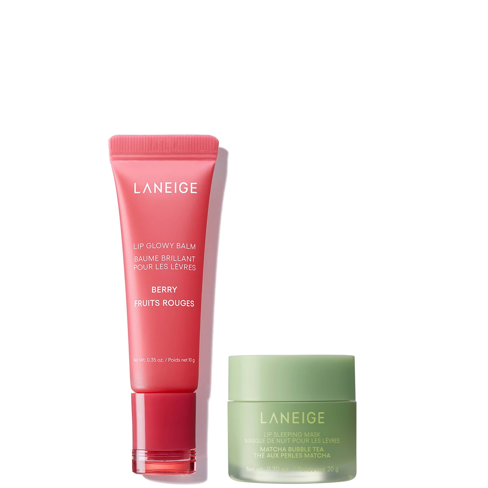 Laneige The Berry Matcha Lip Duo In Transparent