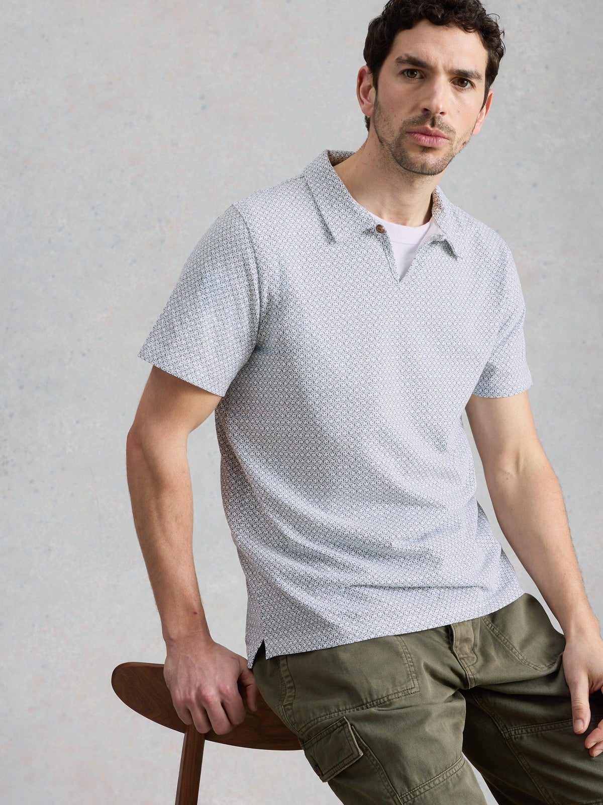 Polo imprimé géométrique - XXL