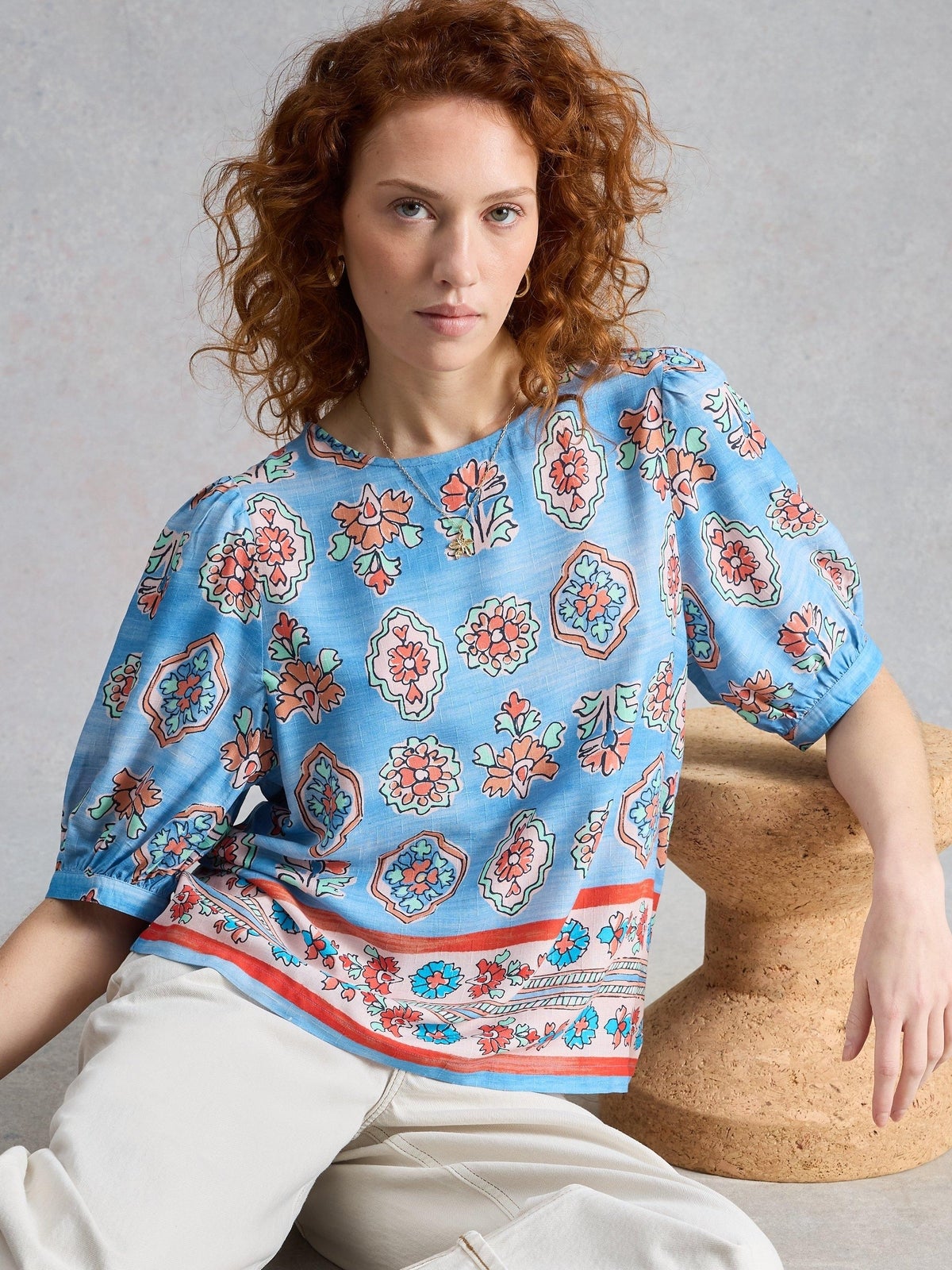 Top Alexa mit Muschelprint - 52