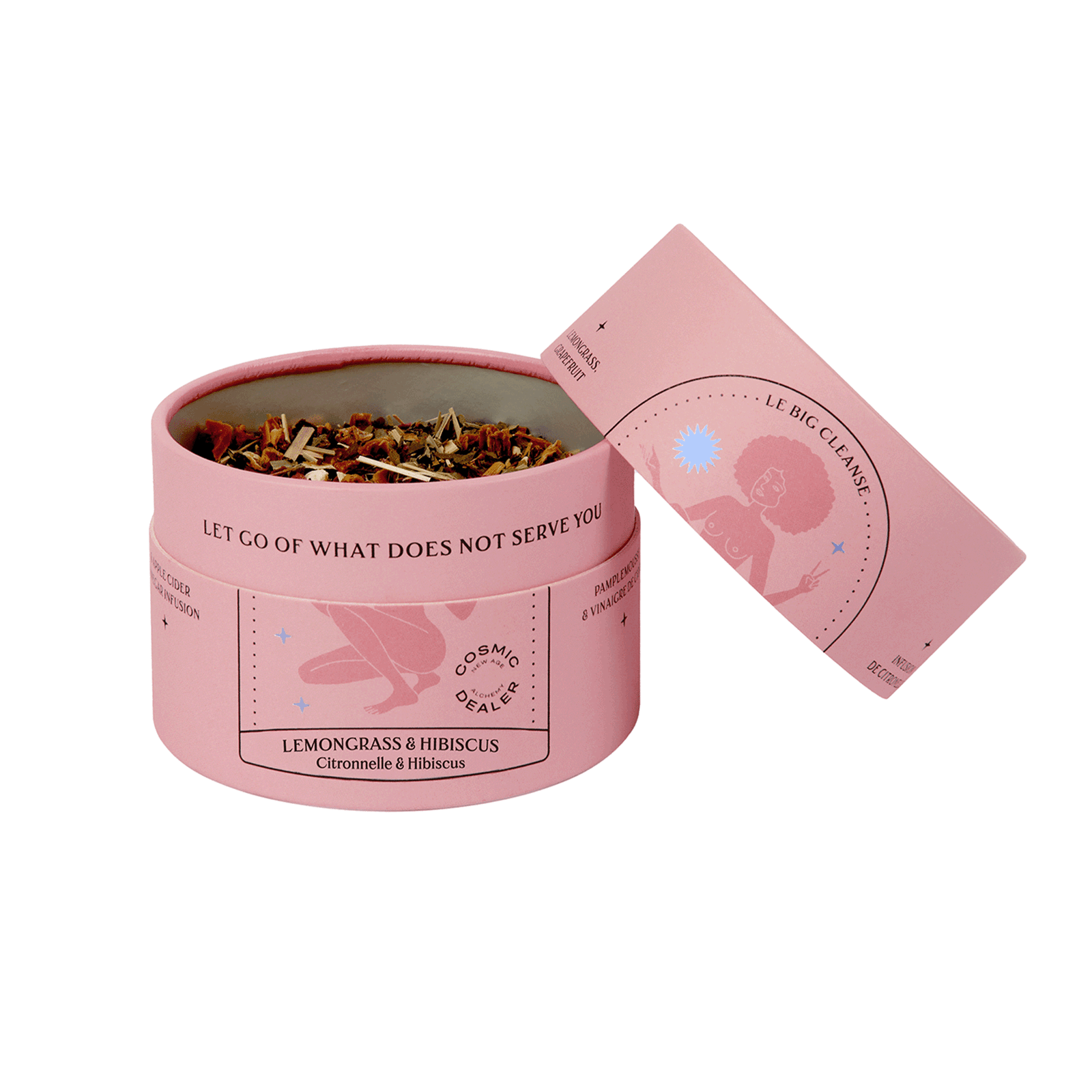 Cosmic Dealer Loose Herbal Tea - Lemongrass, Hibiscus, Fruit Botanicals - Light Citrus