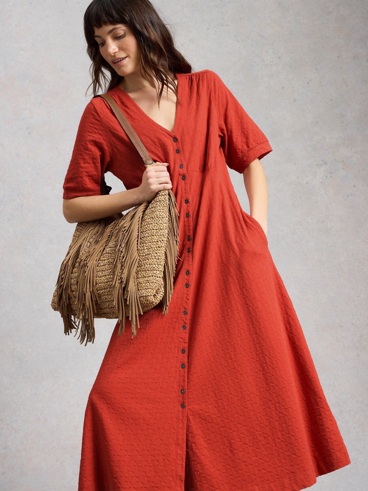 Jerseykleid Megan mit Knopfleiste - 46/R