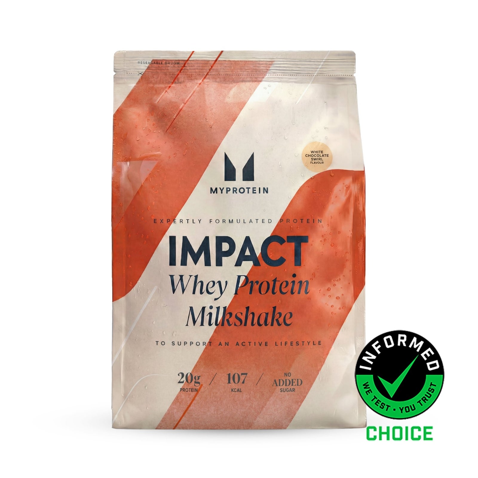 MyProtein Impact Whey Protein Milchshake - 120Portionen - White Chocolate Swirl