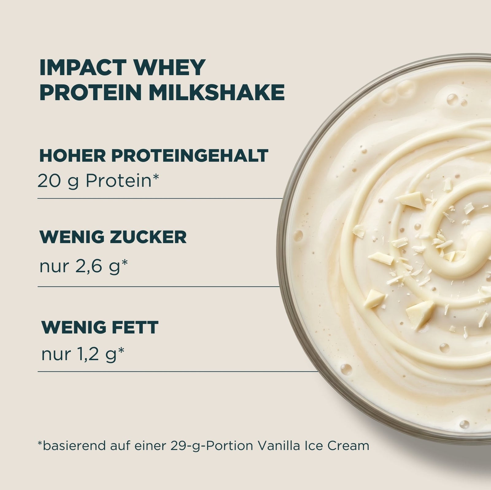 Impact Whey Protein - 435G - 15Portionen - White Chocolate Swirl (Milkshake) — Bild 3