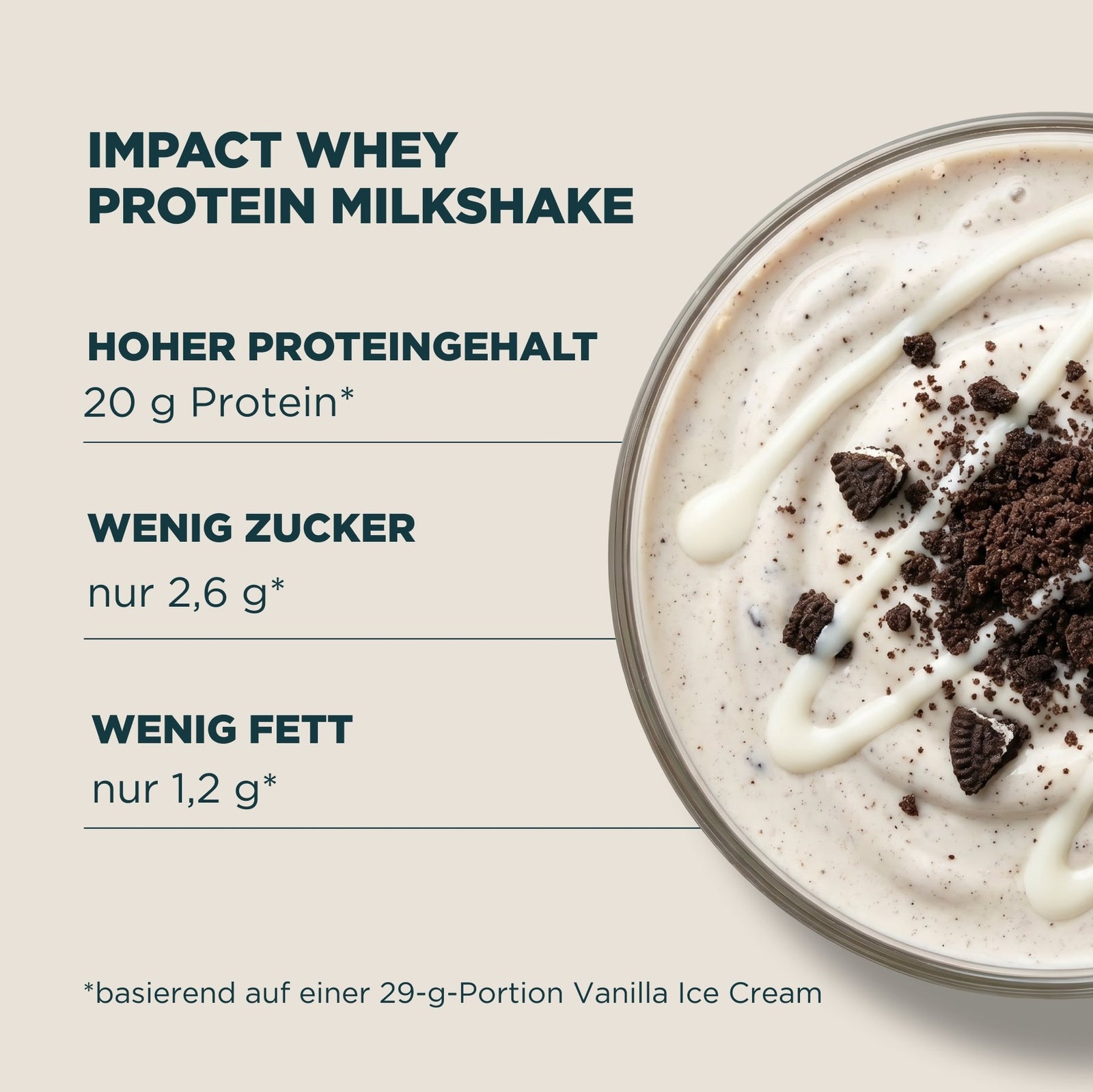 Impact Whey Protein - 450G - 15Portionen - Cookie Crumble (Milkshake) — Bild 3