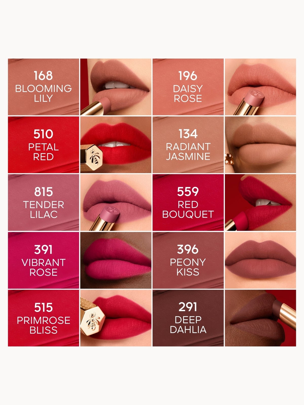 GUERLAIN Kisskiss Honey-Infused Intense Lipstick (Various Shades) - 335 LIGHT ROSE 4